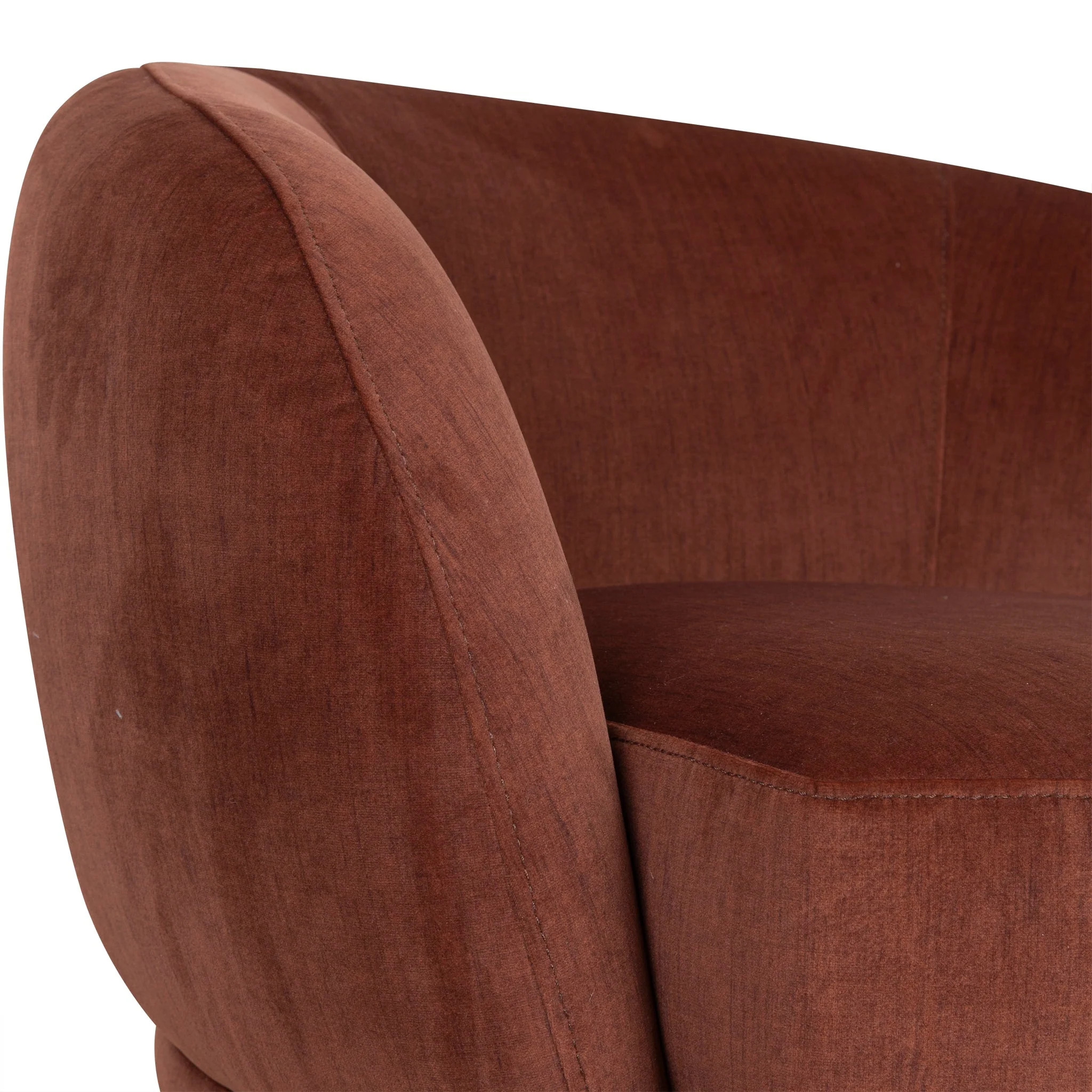 CLC10158-CA Fabric Swivel Armchair - Soft Rust - Image 9