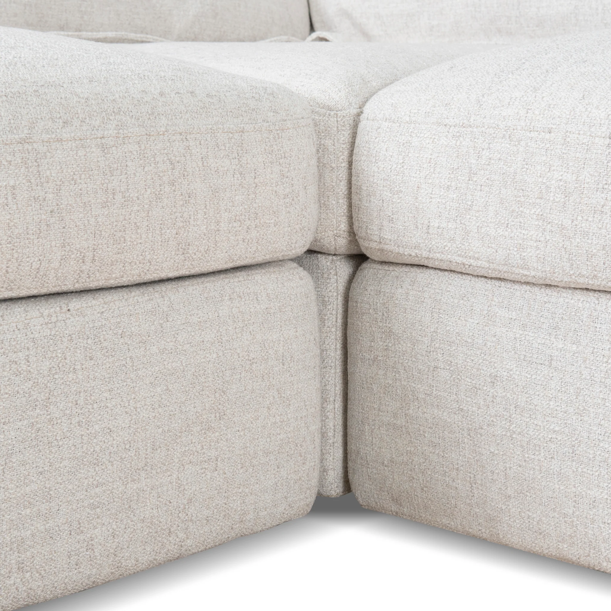 CLC10105-KSO 3 Seater Chaise Sofa - Pebble Beige - Image 10