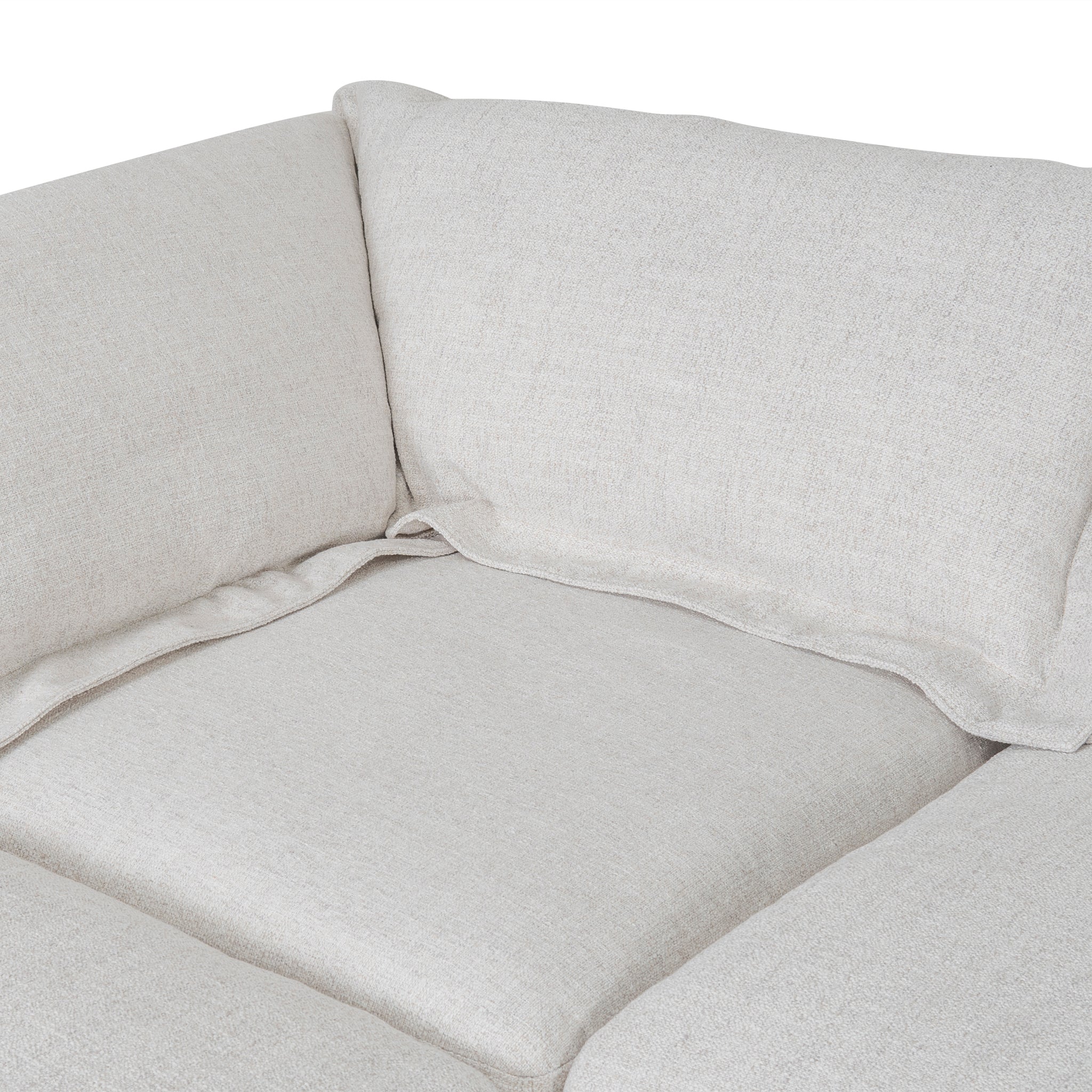 CLC10105-KSO 3 Seater Chaise Sofa - Pebble Beige - Image 12