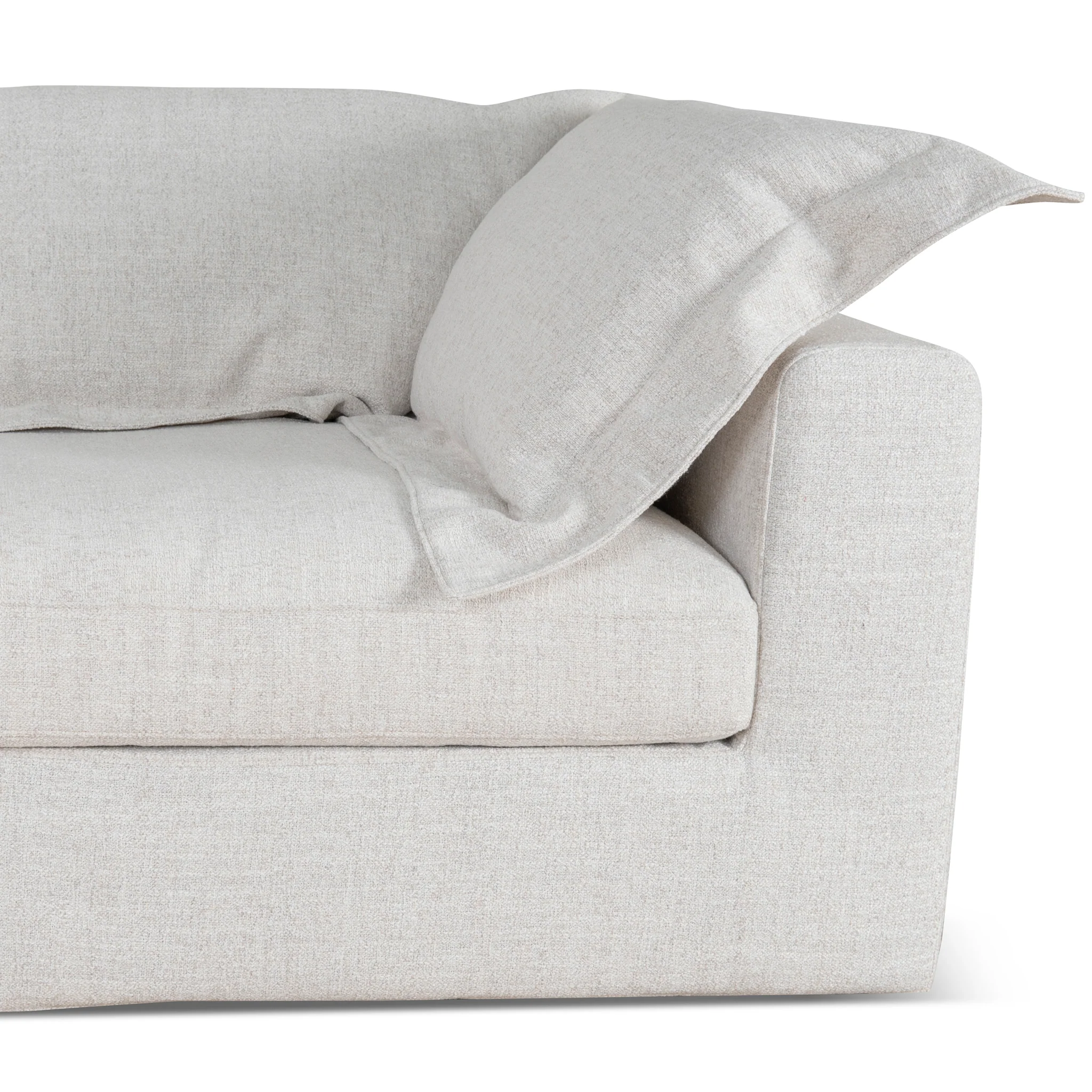 CLC10105-KSO 3 Seater Chaise Sofa - Pebble Beige - Image 8