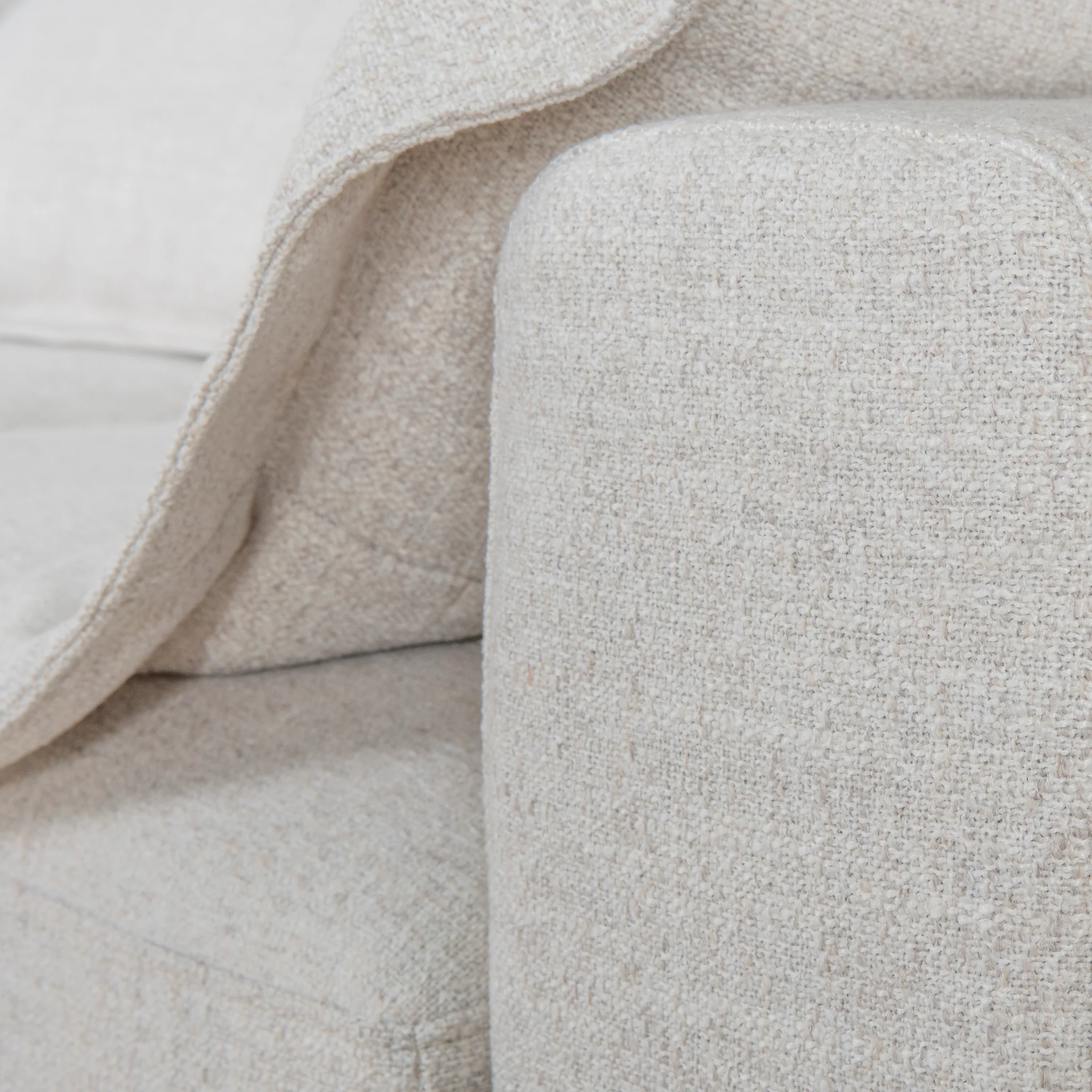 CLC10105-KSO 3 Seater Chaise Sofa - Pebble Beige - Image 9