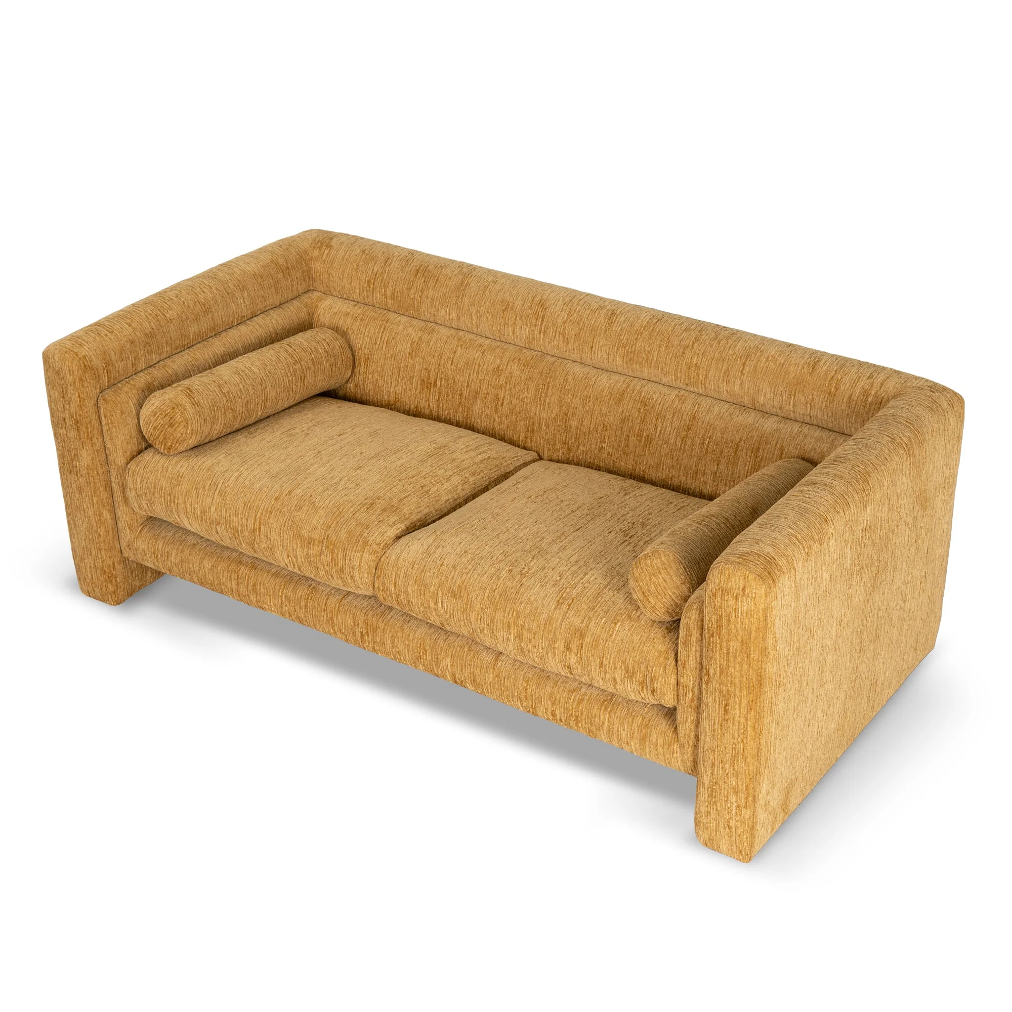 CLC10107-KSO 2 Seater Fabric Sofa - Yellow Sand - Image 3