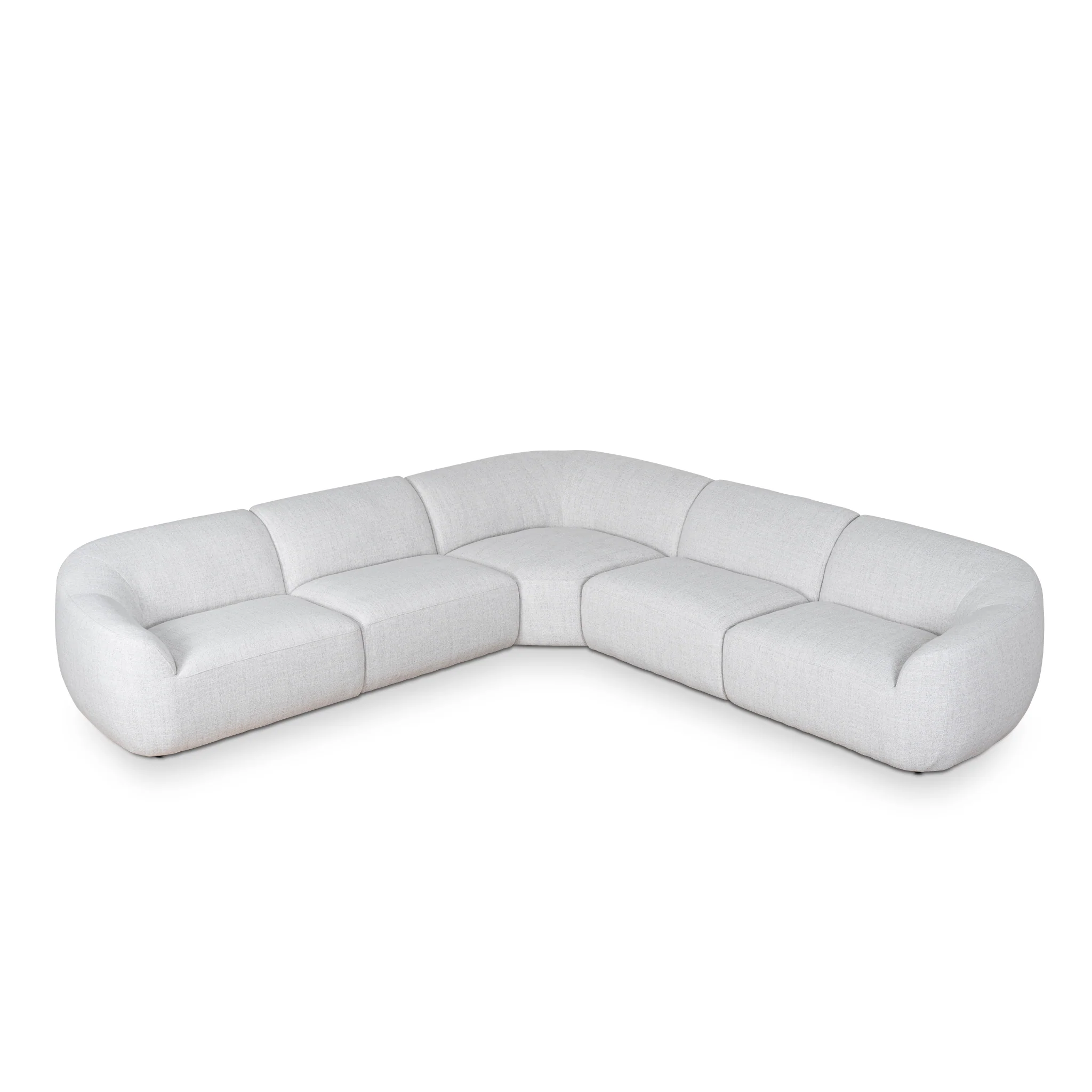 CLC10112-KSO Corner Fabric Sofa - Silver Grey - Image 3