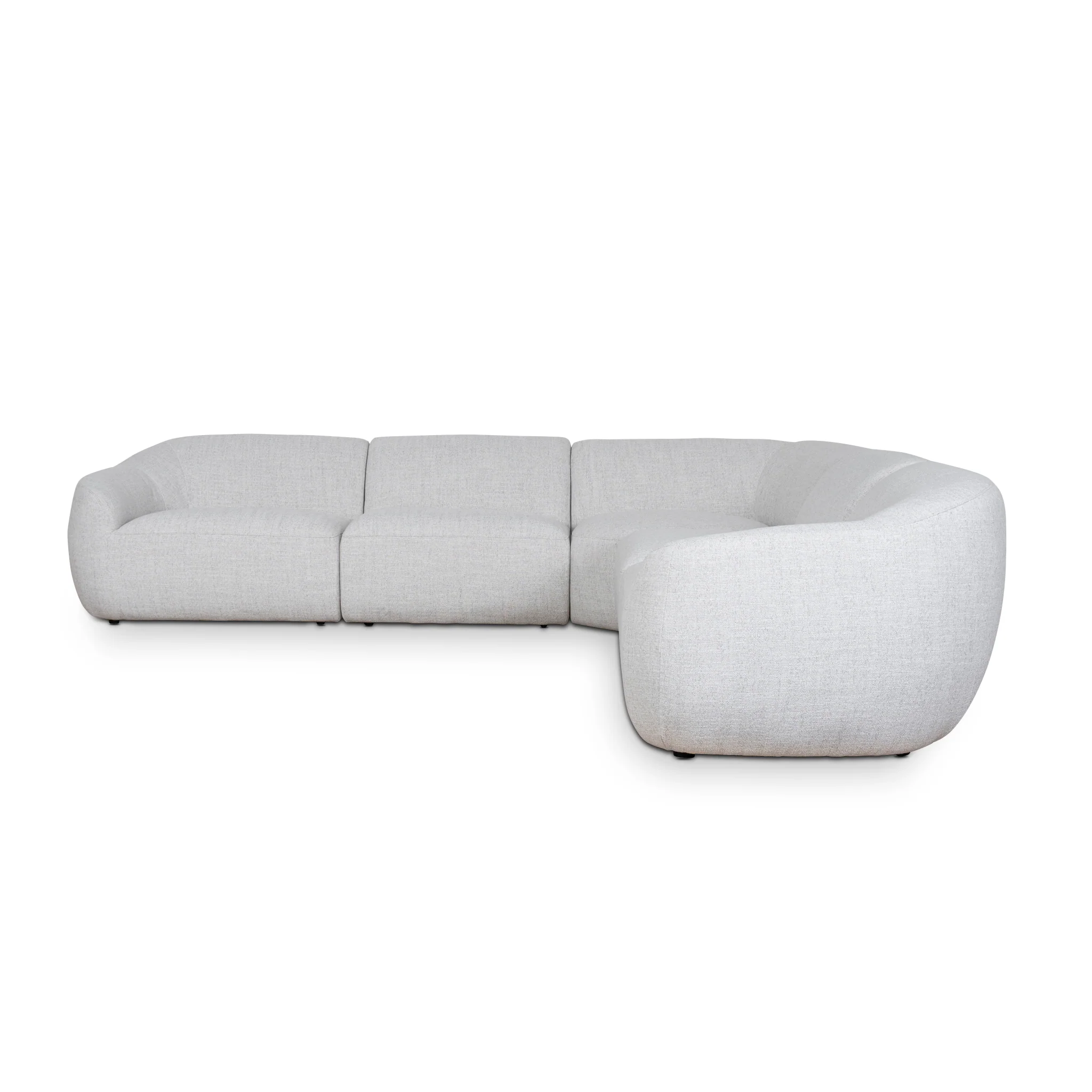 CLC10112-KSO Corner Fabric Sofa - Silver Grey - Image 4