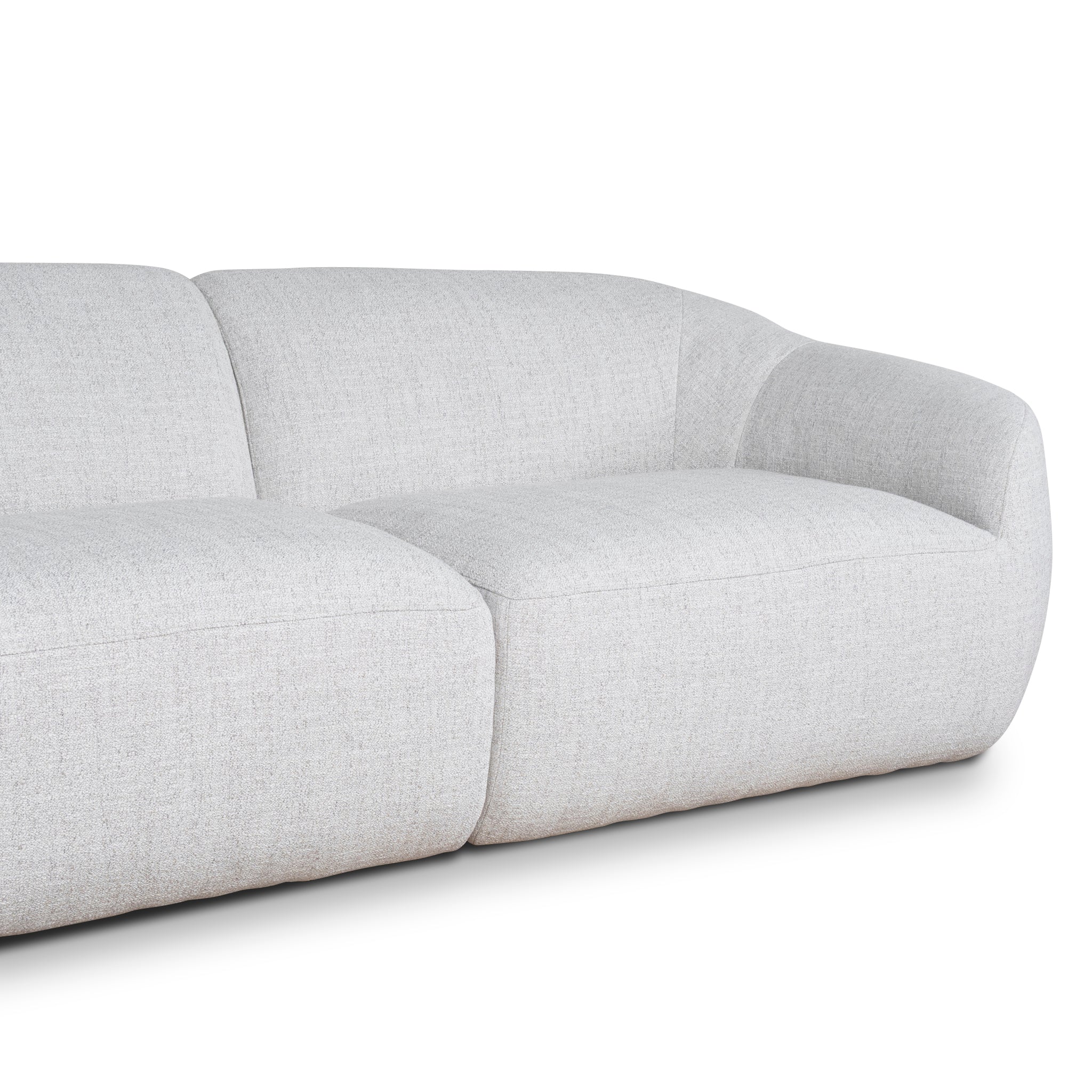 CLC10112-KSO Corner Fabric Sofa - Silver Grey - Image 7