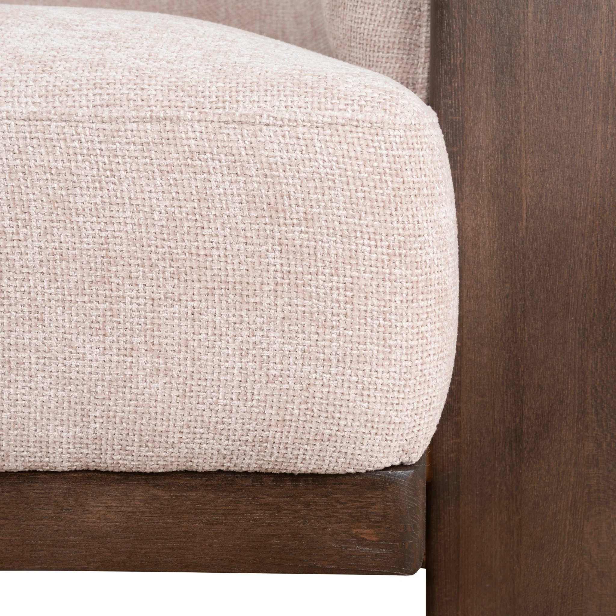 CLC10121-NI Walnut Armchair - Blush Linen - Image 17