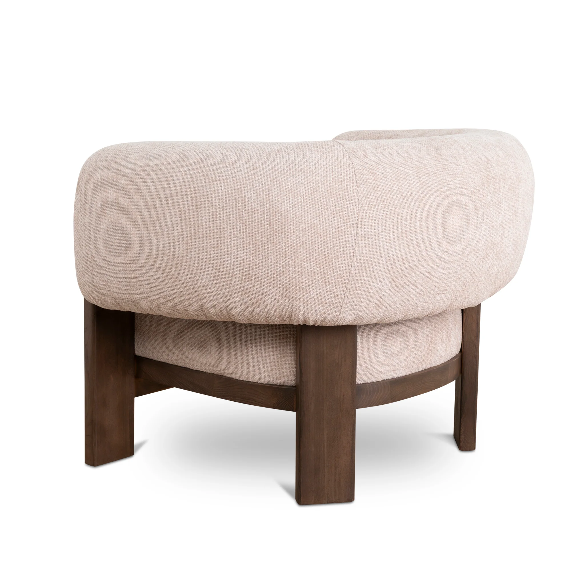 CLC10121-NI Walnut Armchair - Blush Linen - Image 4