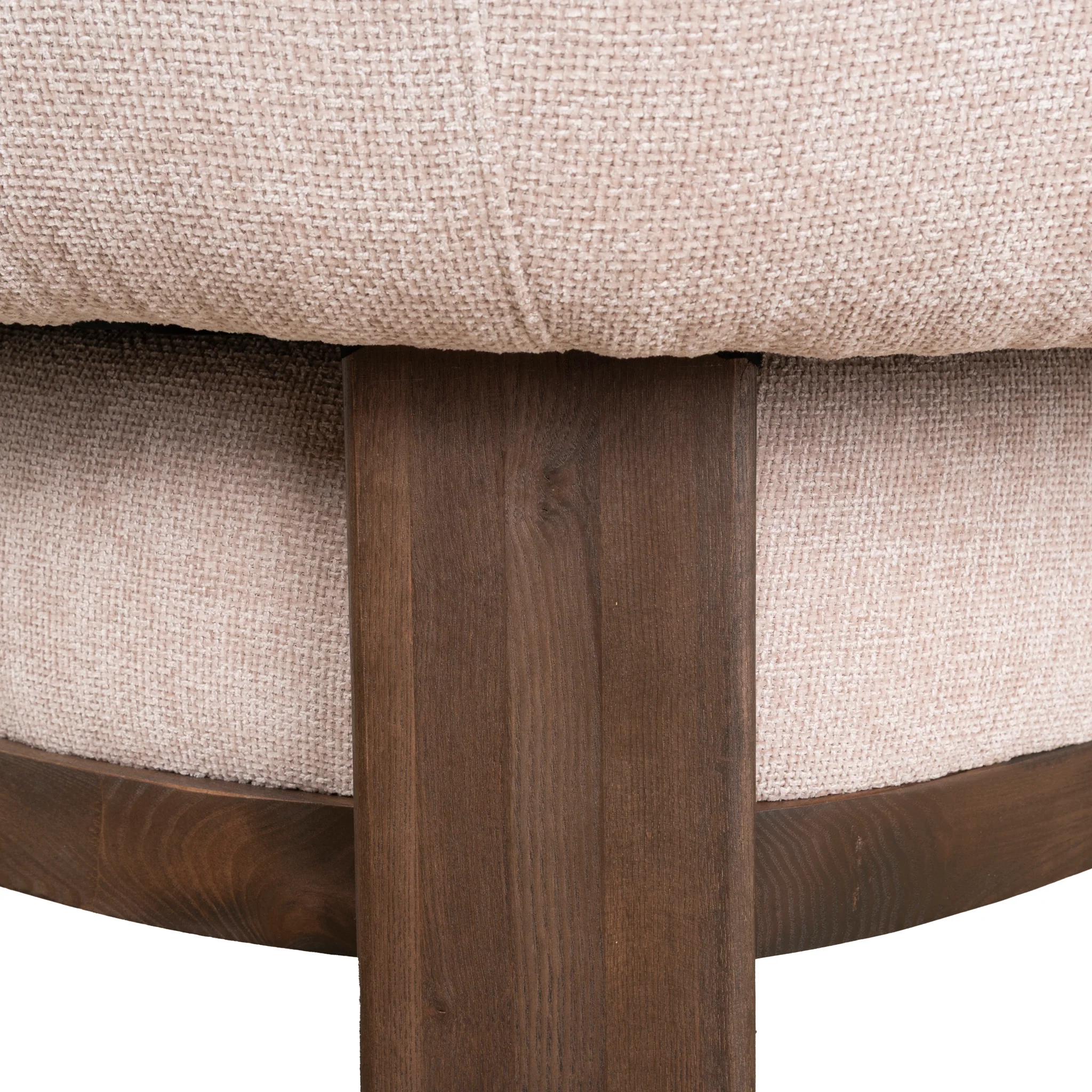 CLC10121-NI Walnut Armchair - Blush Linen - Image 6