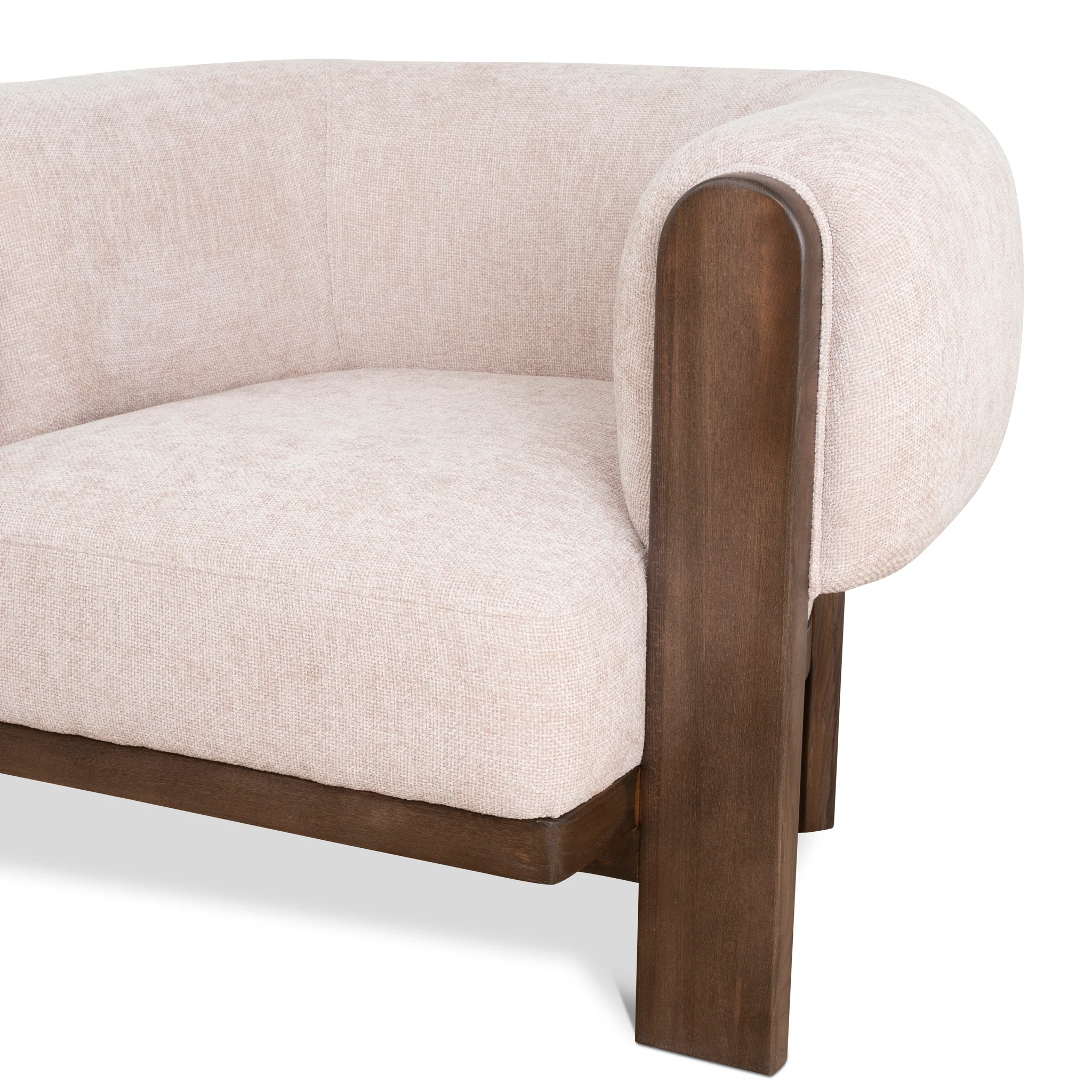 CLC10121-NI Walnut Armchair - Blush Linen - Image 8