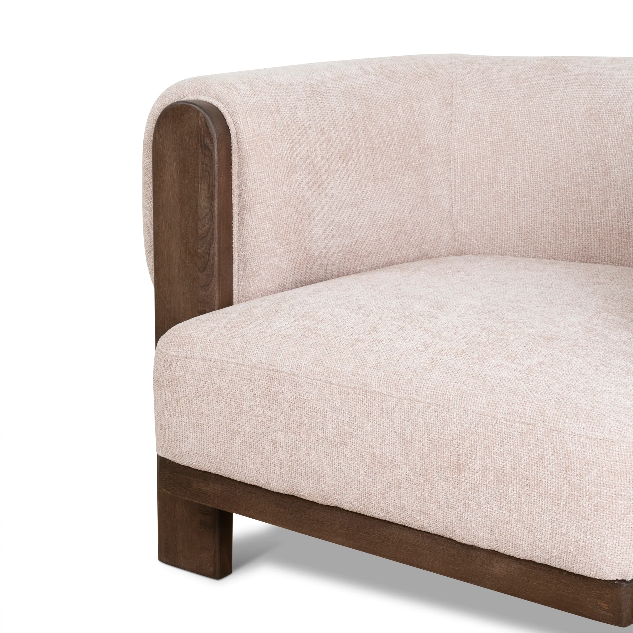 CLC10121-NI Walnut Armchair - Blush Linen - Image 9