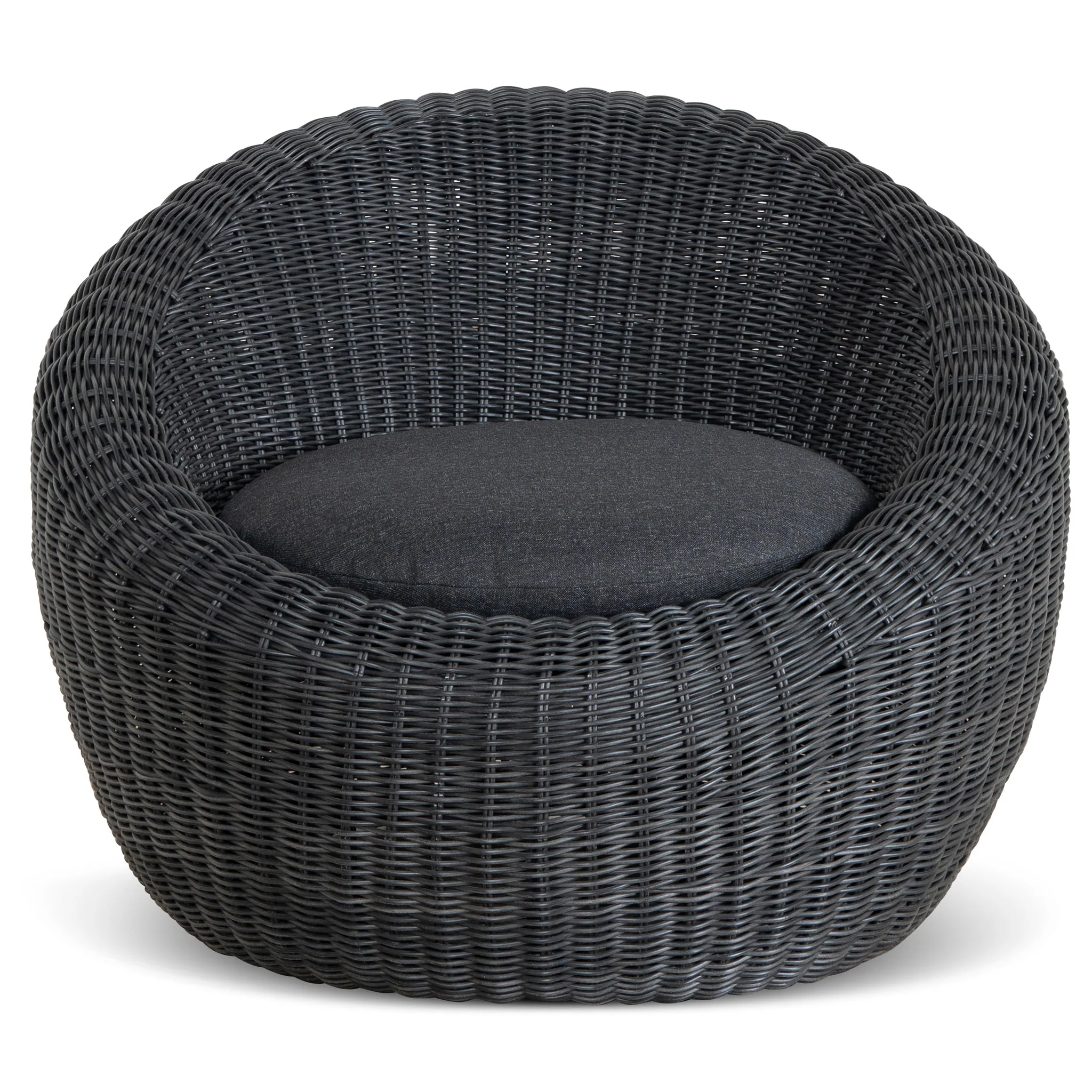 CLC10163-EM Outdoor Lounge Chair - Full Black - Image 2