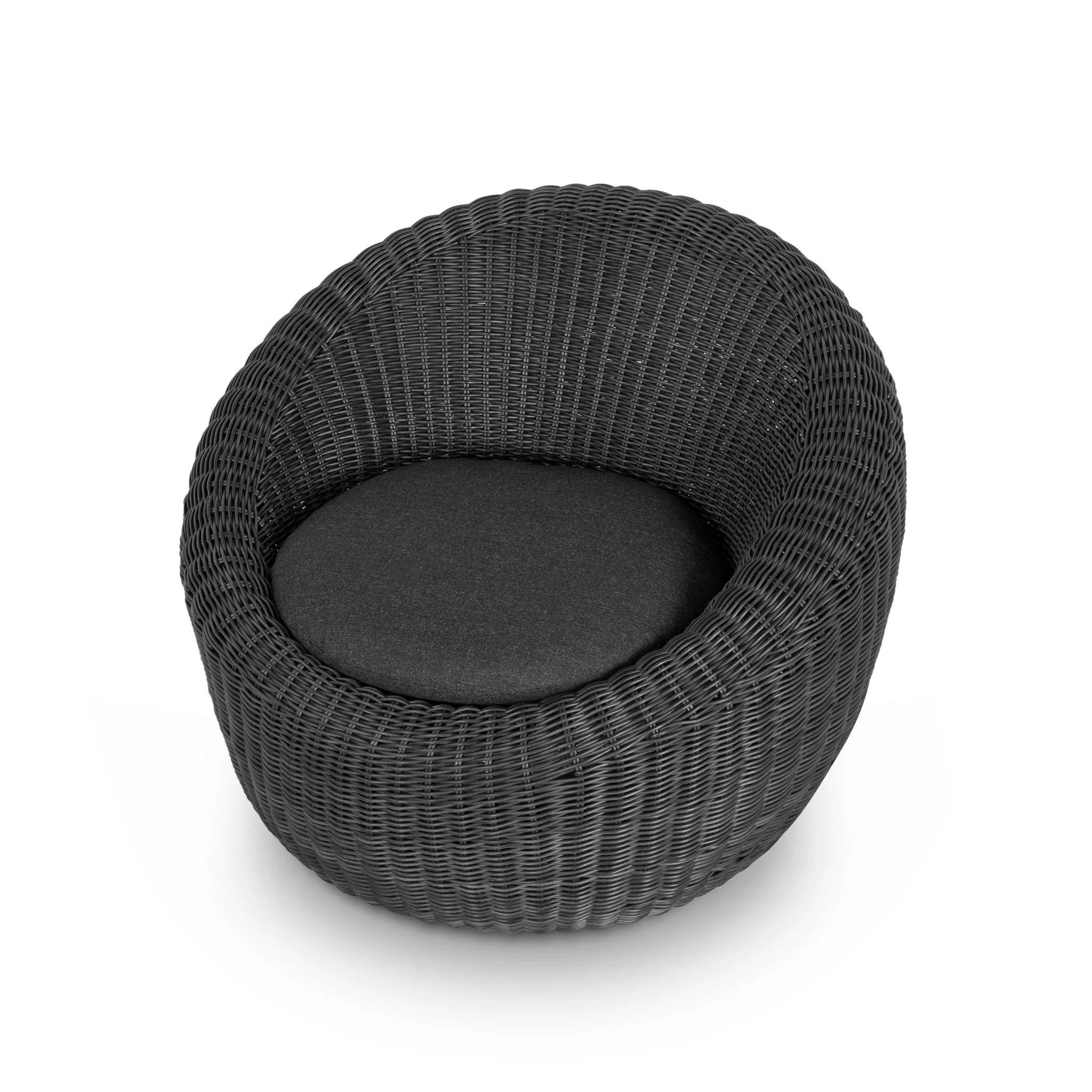 CLC10163-EM Outdoor Lounge Chair - Full Black - Image 6