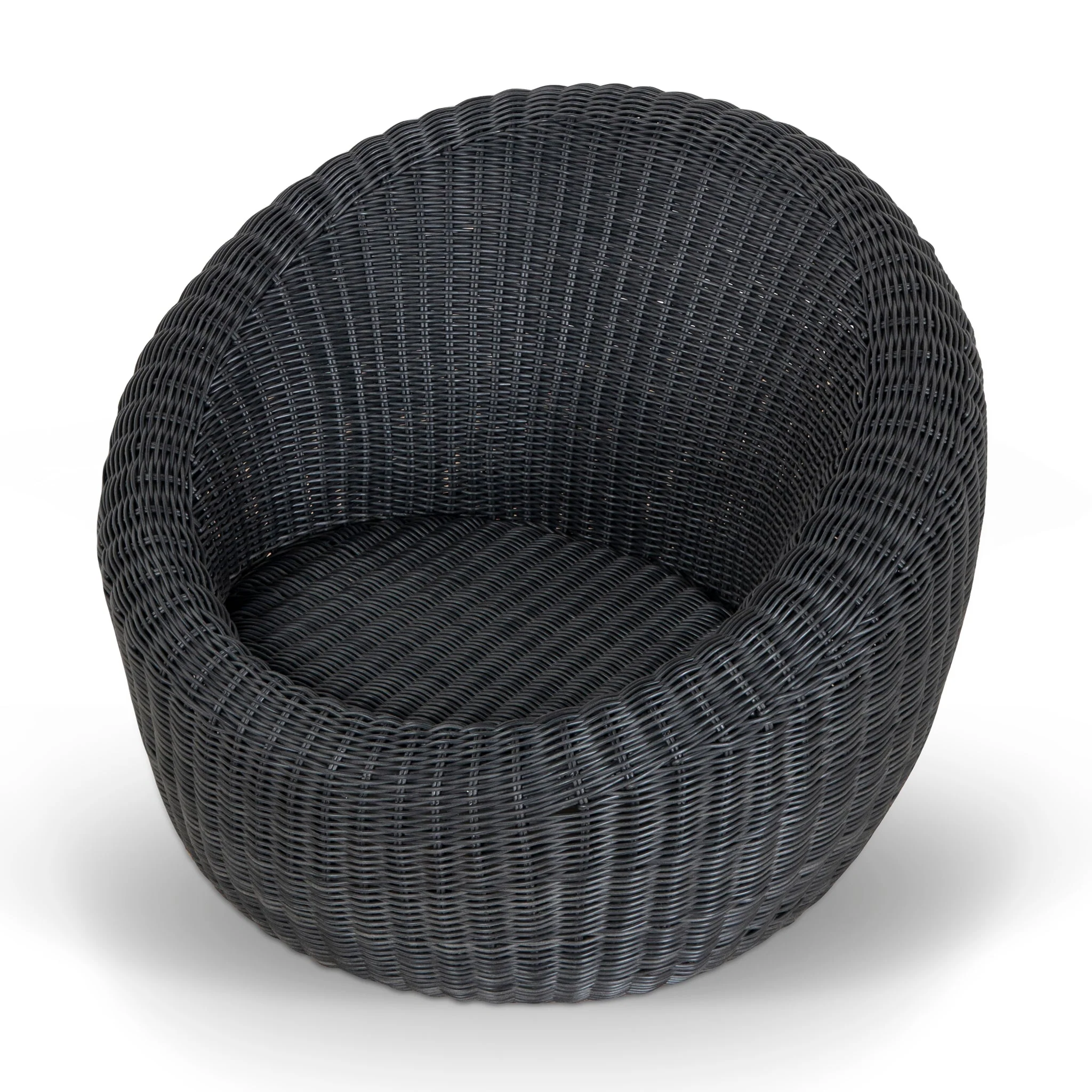 CLC10163-EM Outdoor Lounge Chair - Full Black - Image 7