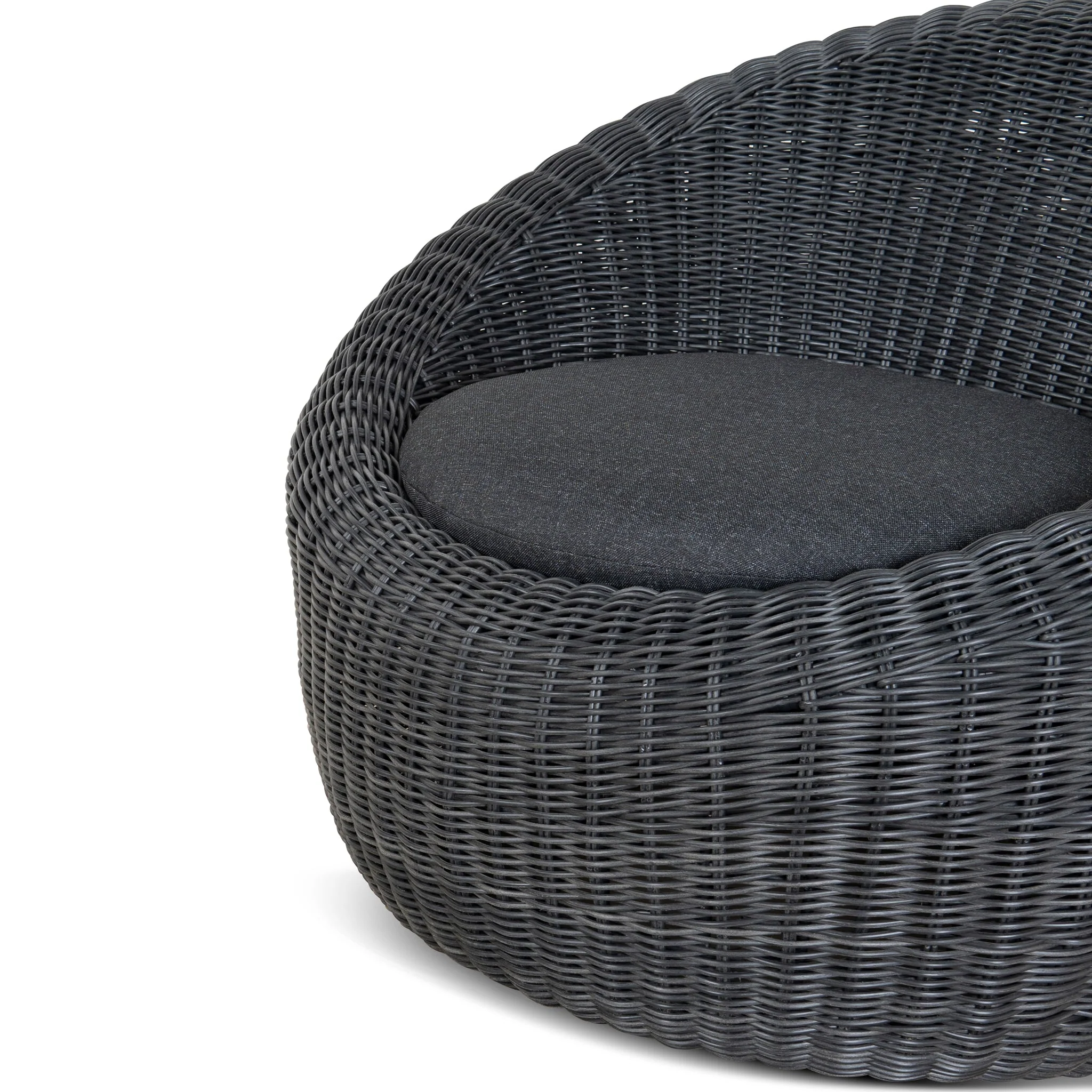 CLC10163-EM Outdoor Lounge Chair - Full Black - Image 9