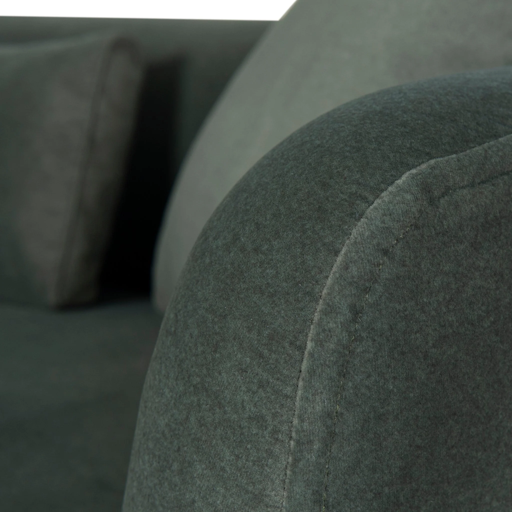 CLC10198-YY 3 Seater Fabric Sofa - Burnt Green - Image 11