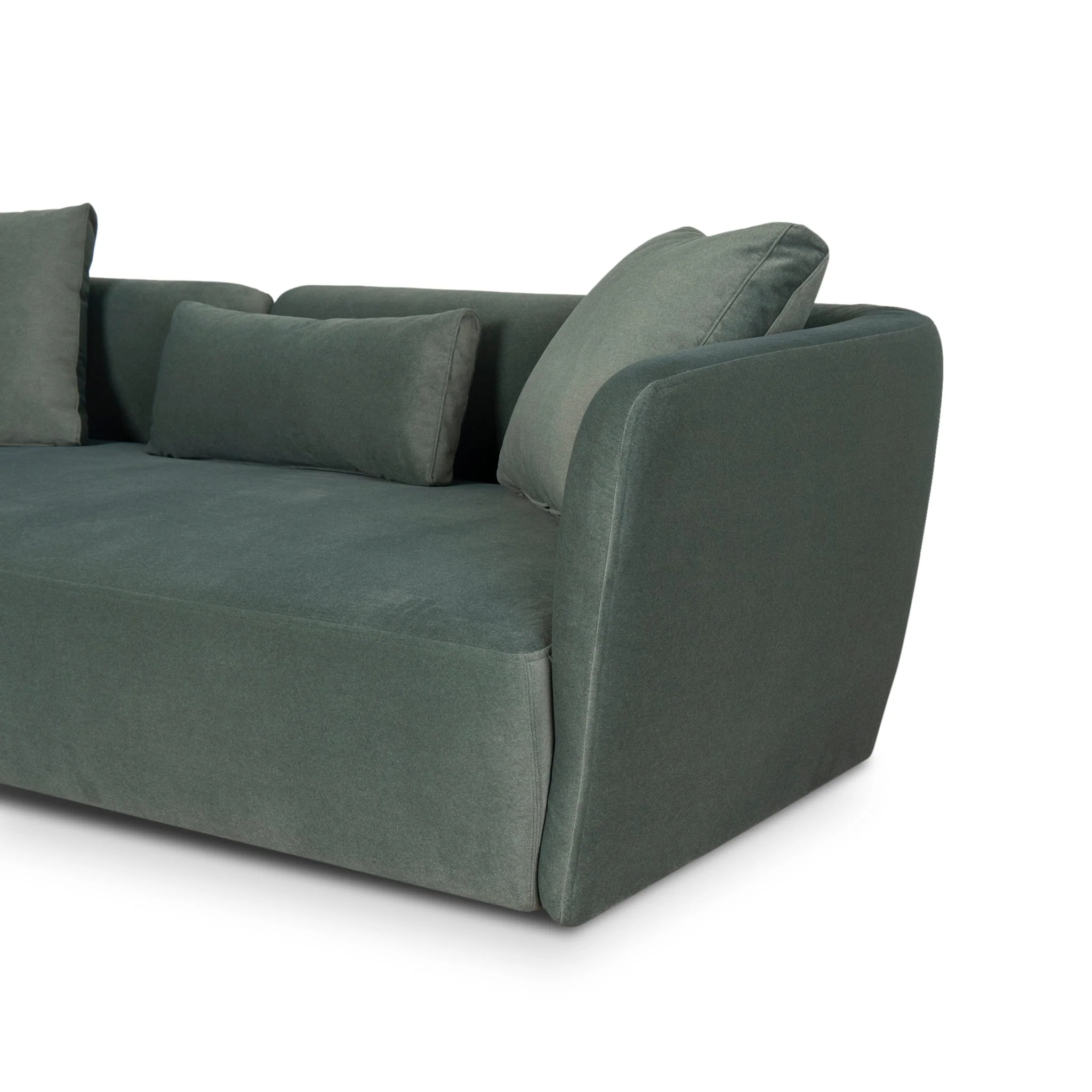 CLC10198-YY 3 Seater Fabric Sofa - Burnt Green - Image 9