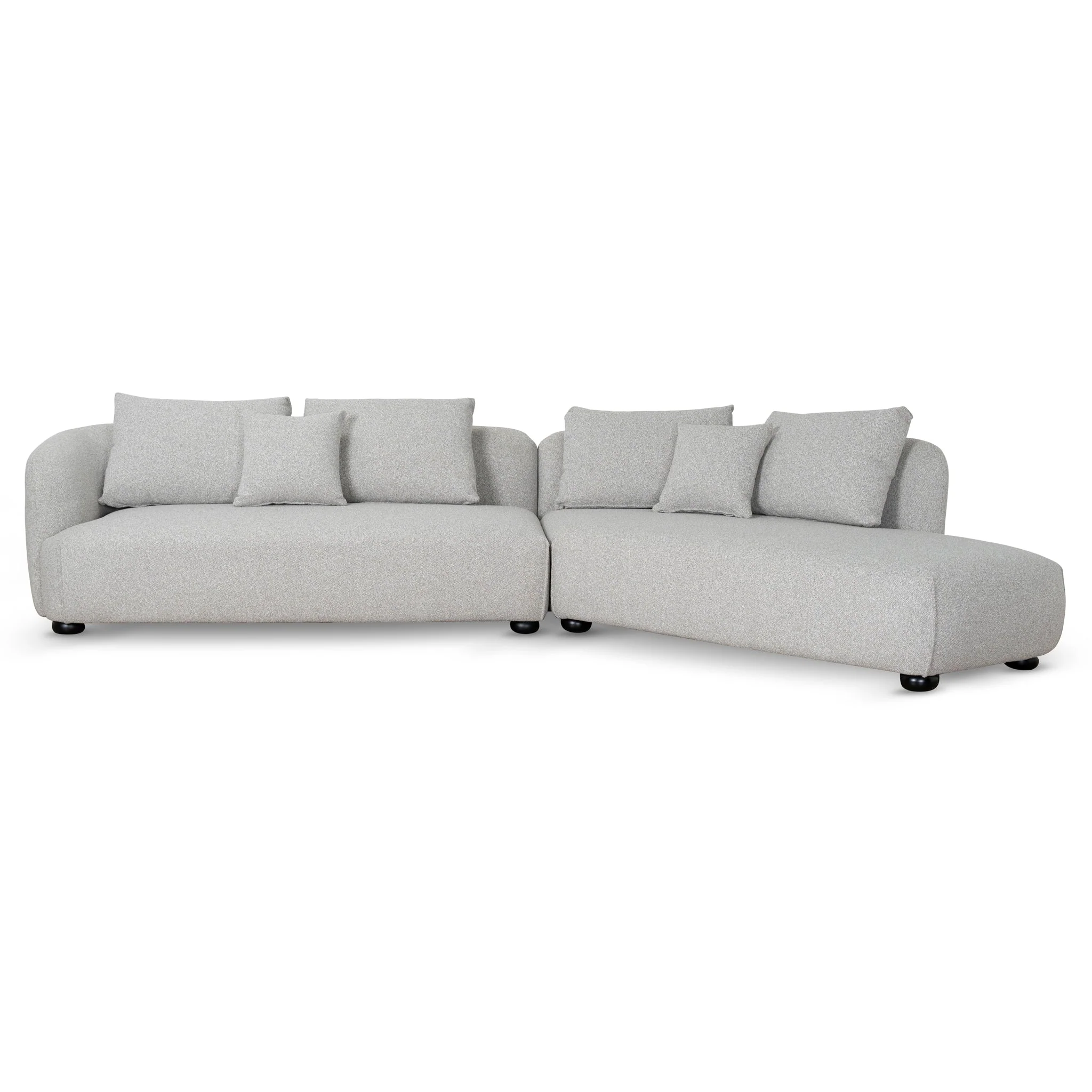 CLC10203-CA 3 Seater Right Chaise Sofa - Clay Grey - Image 3
