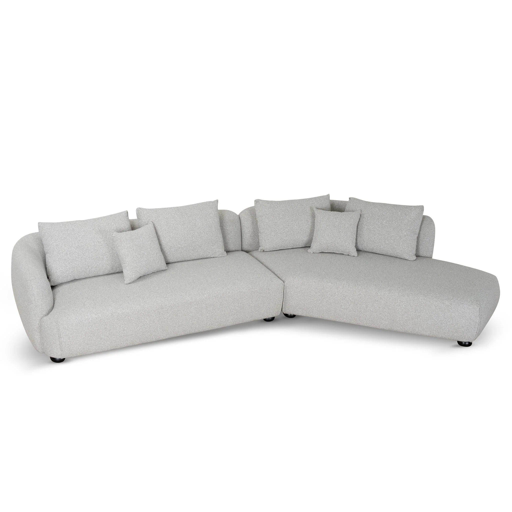 CLC10203-CA 3 Seater Right Chaise Sofa - Clay Grey - Image 4