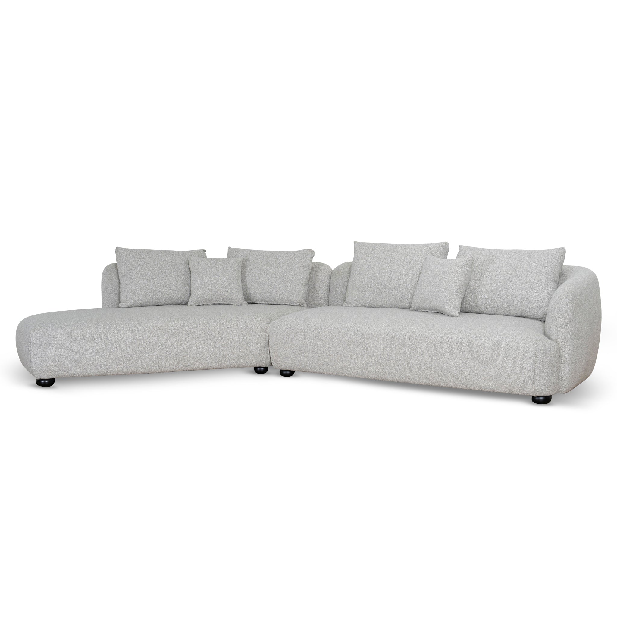 CLC10204-CA 3 Seater Left Chaise Sofa - Clay Grey - Image 2