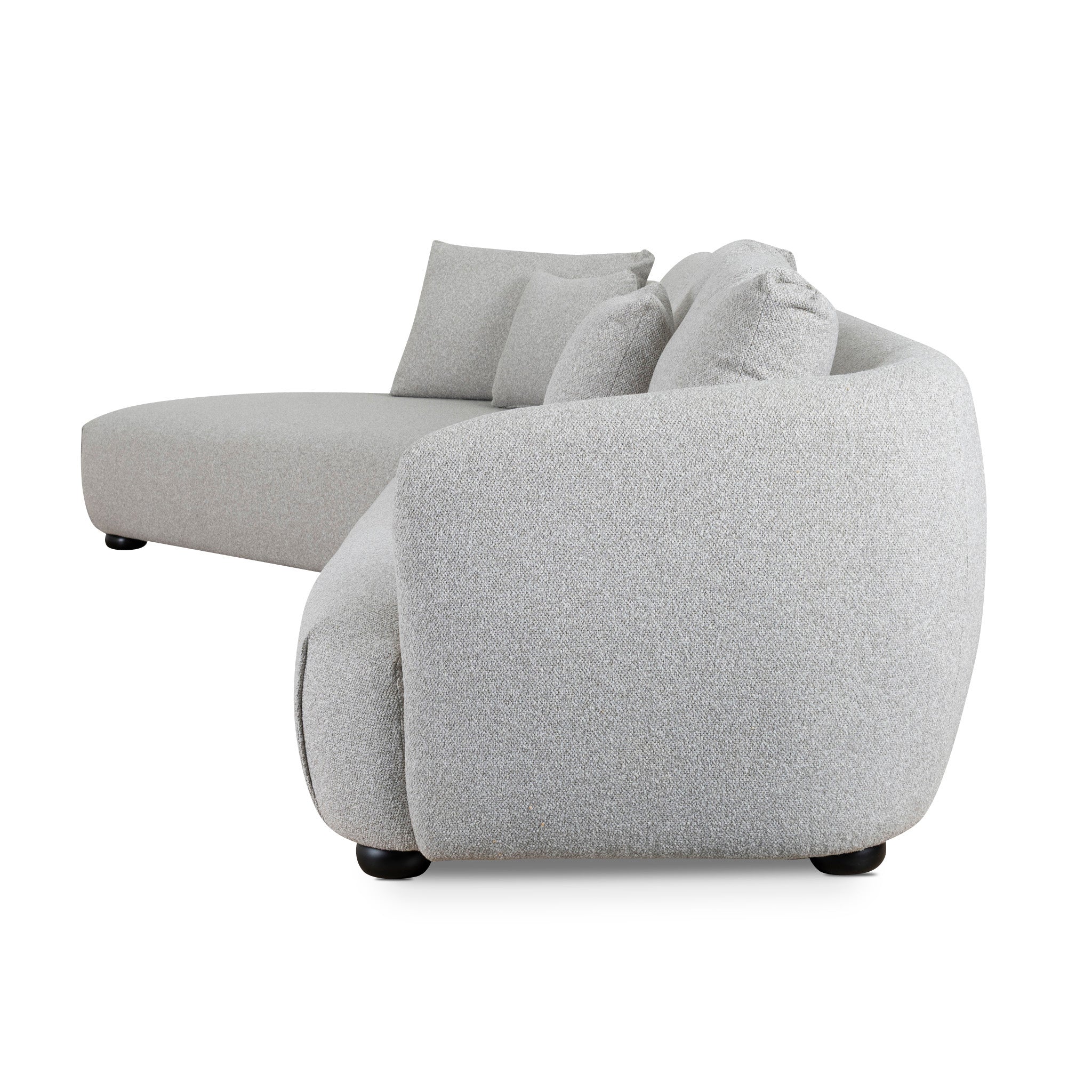 CLC10204-CA 3 Seater Left Chaise Sofa - Clay Grey - Image 5