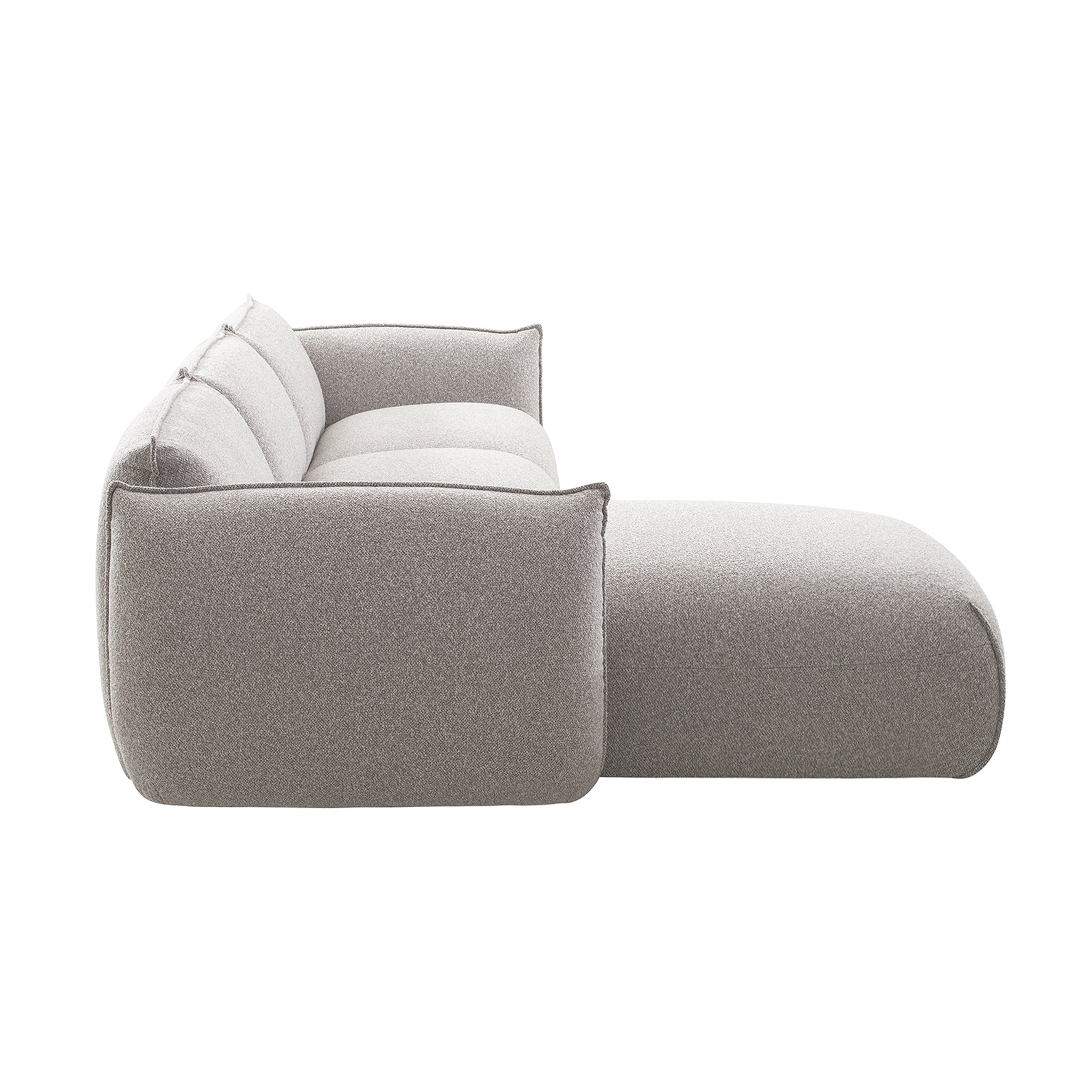 CLC10238-IG 3 Seater Left Chaise Sofa - Clay Grey - Image 4
