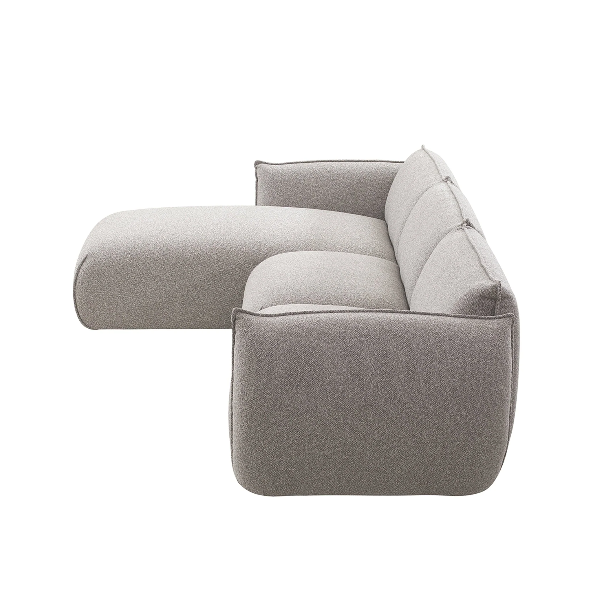 CLC10238-IG 3 Seater Left Chaise Sofa - Clay Grey - Image 5