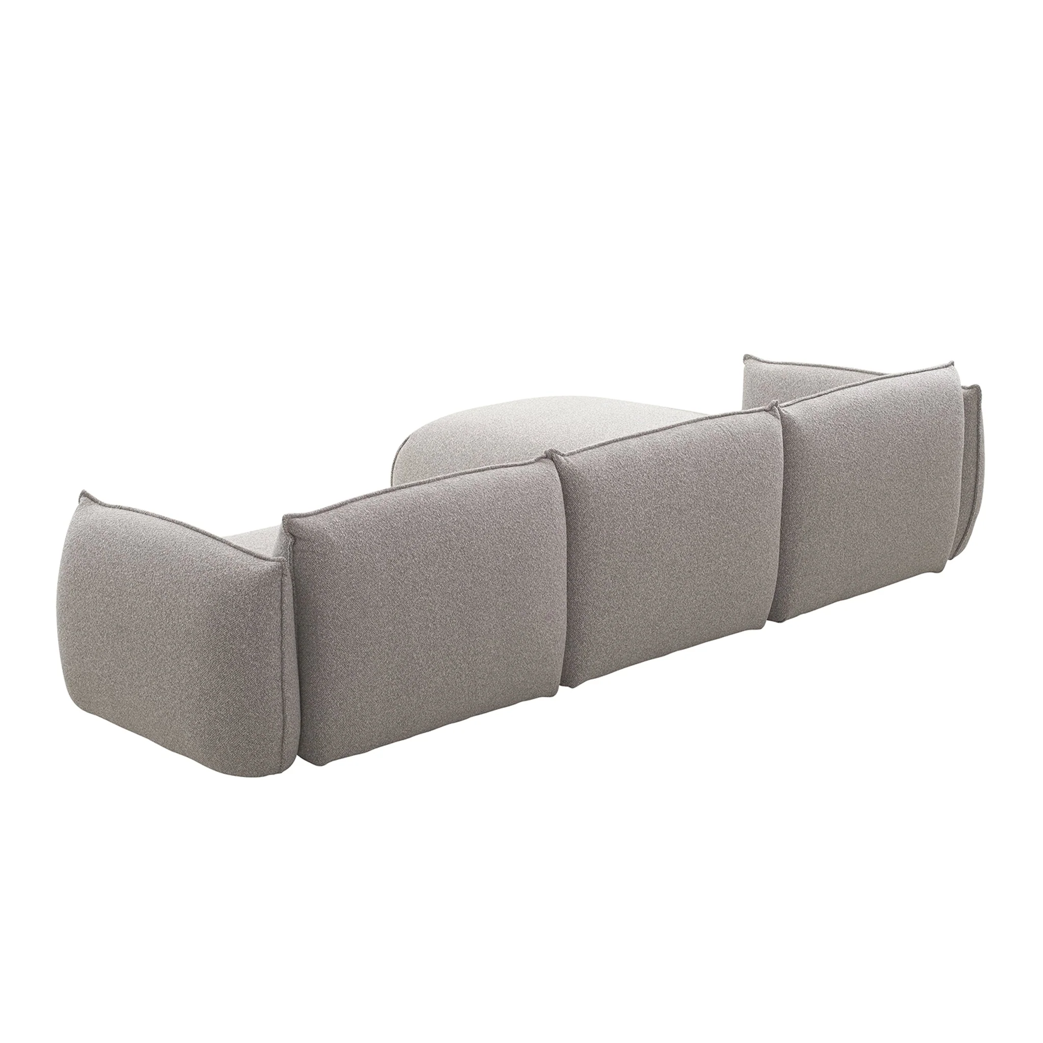 CLC10238-IG 3 Seater Left Chaise Sofa - Clay Grey - Image 6
