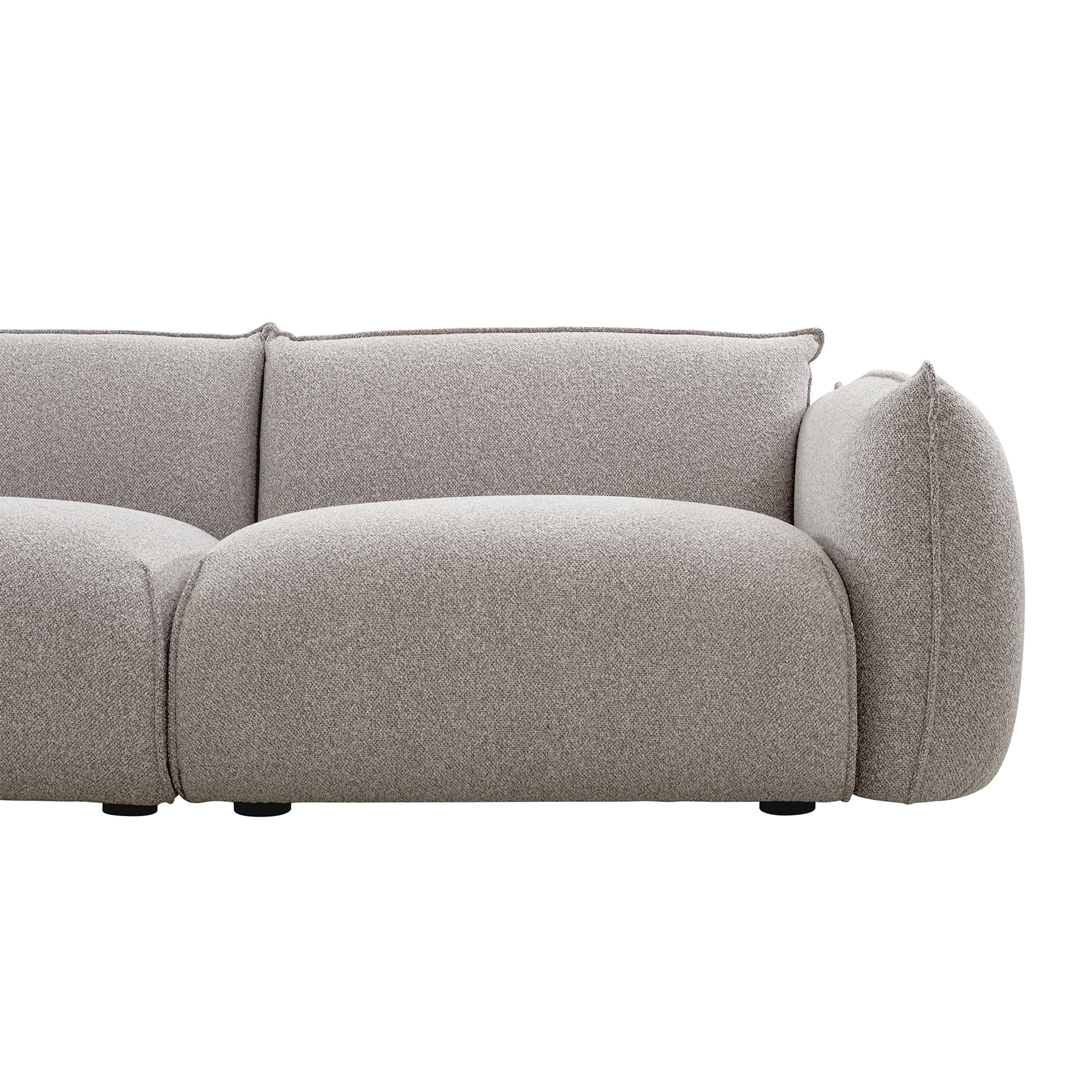 CLC10238-IG 3 Seater Left Chaise Sofa - Clay Grey - Image 8