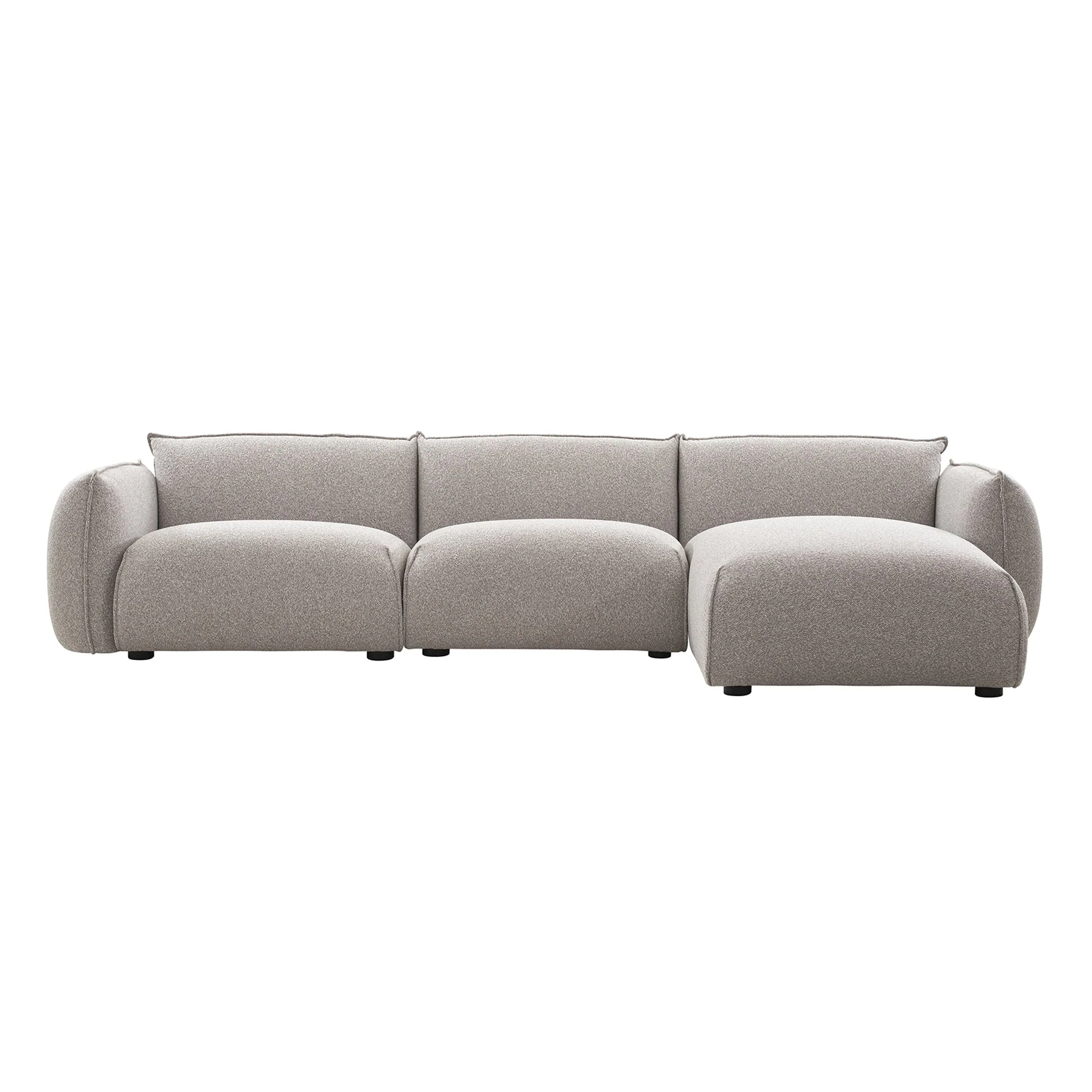 CLC10239-IG 3 Seater Right Chaise Sofa - Clay Grey - Image 2