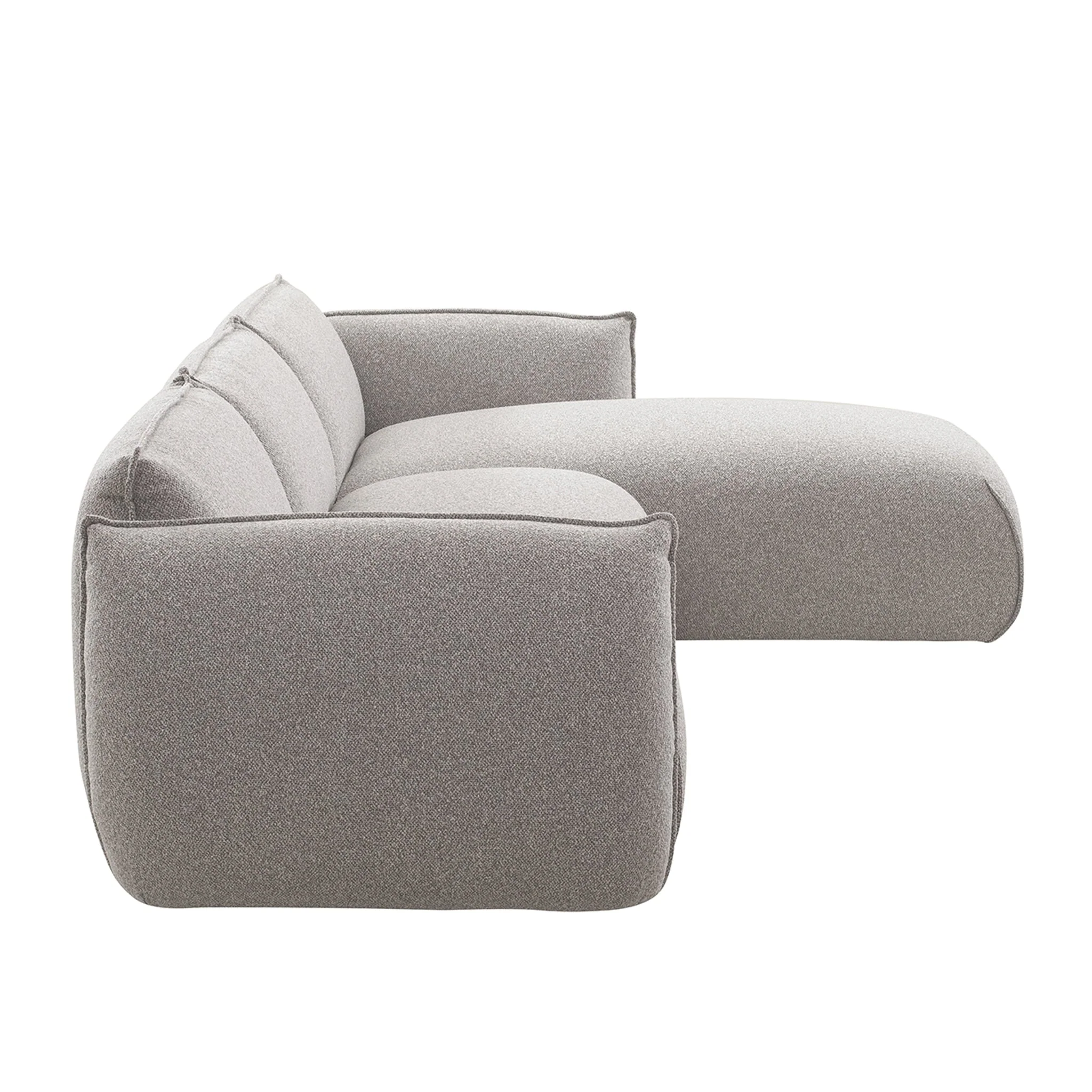 CLC10239-IG 3 Seater Right Chaise Sofa - Clay Grey - Image 3