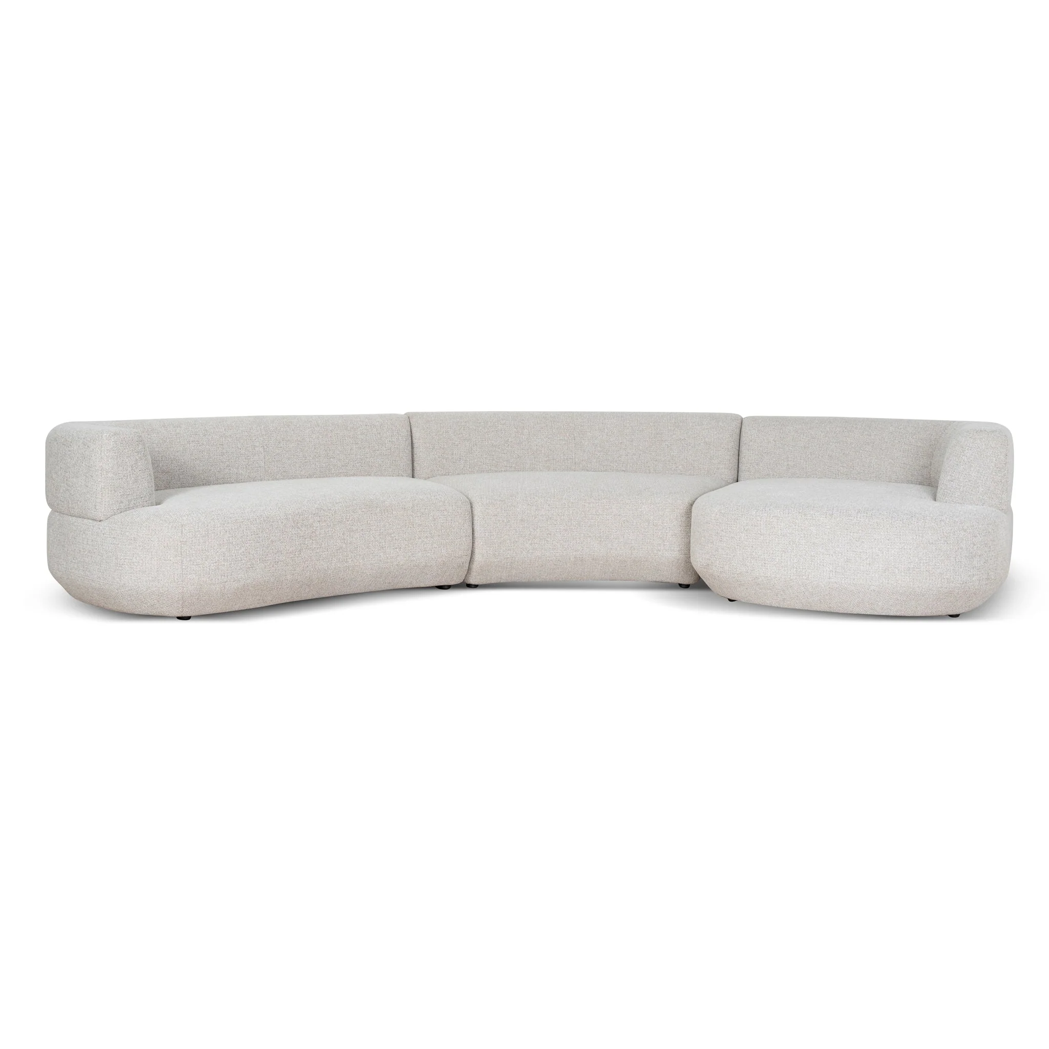 CLC10272-FS Modular Right Chaise Sofa - Coral Natural Linen - Image 2