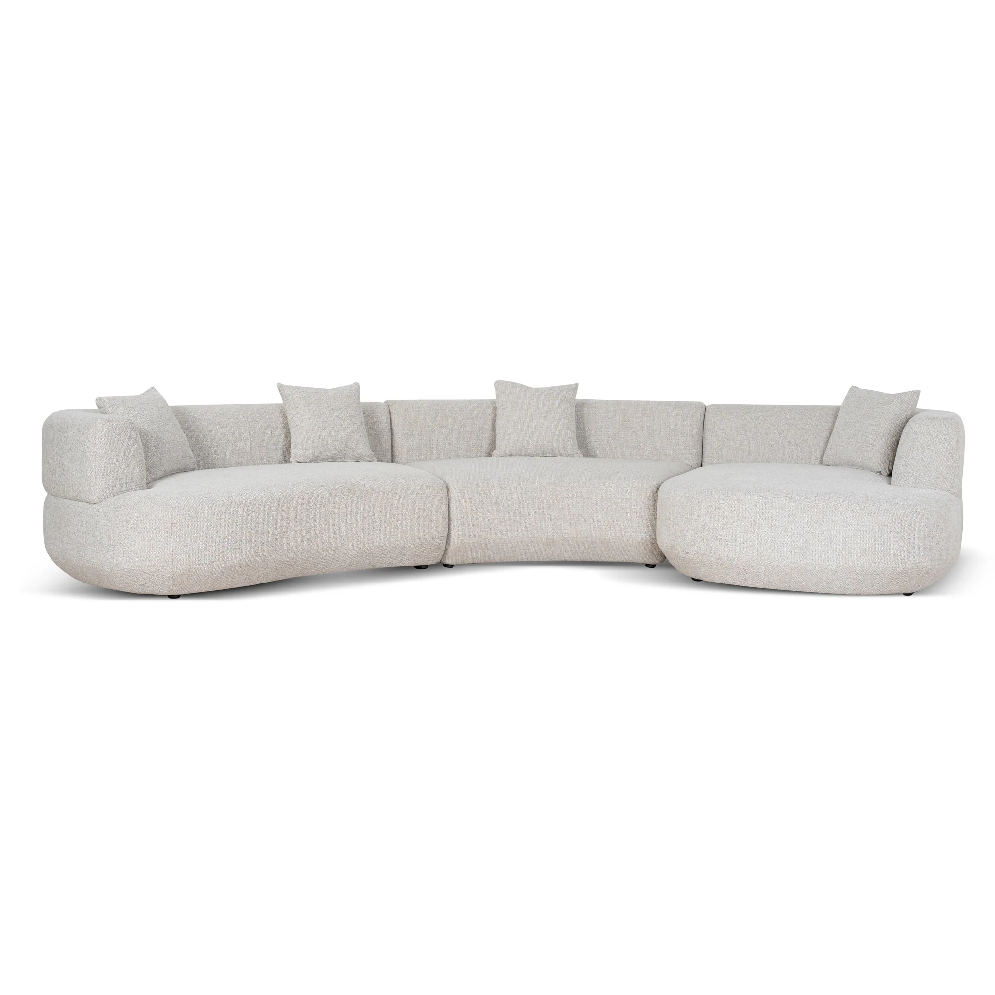 CLC10272-FS Modular Right Chaise Sofa - Coral Natural Linen - Image 3
