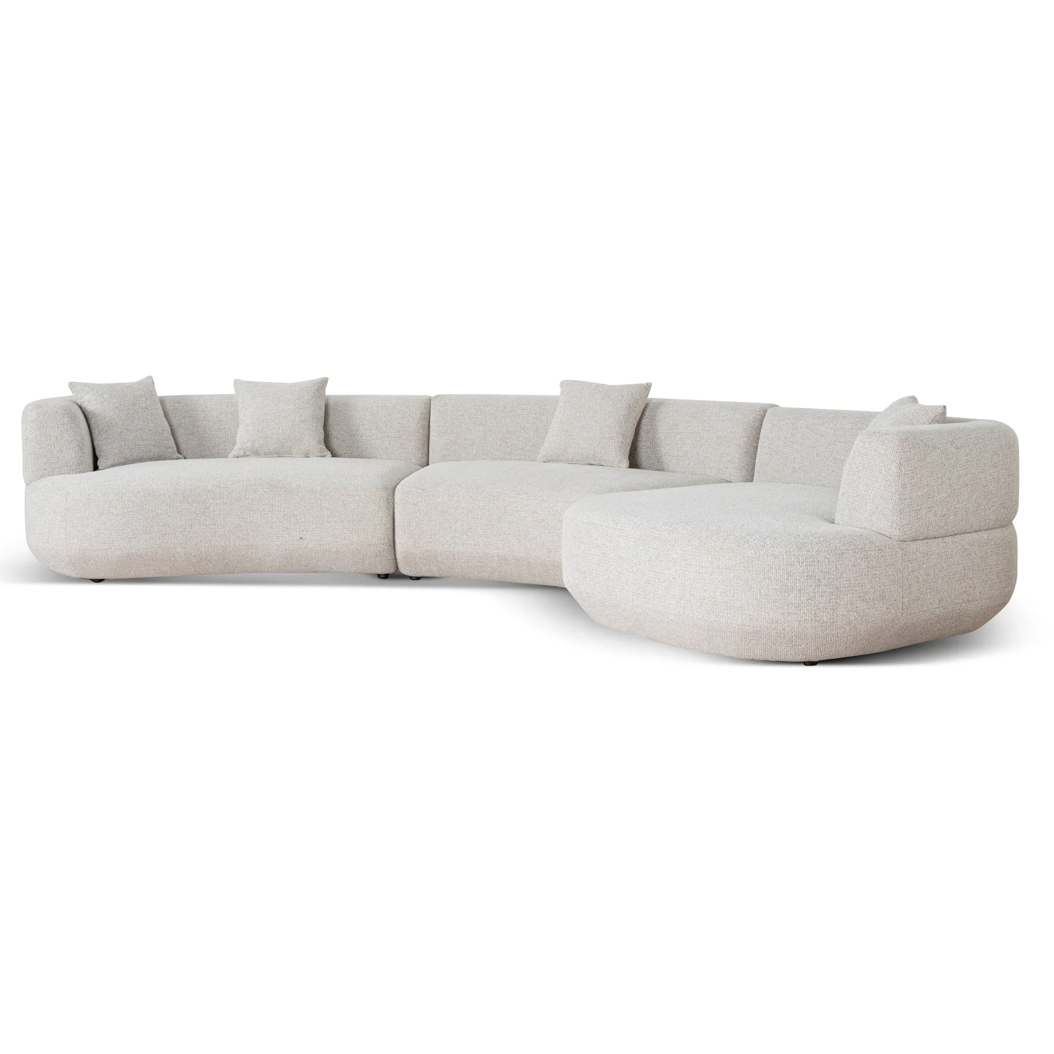 CLC10272-FS Modular Right Chaise Sofa - Coral Natural Linen - Image 4