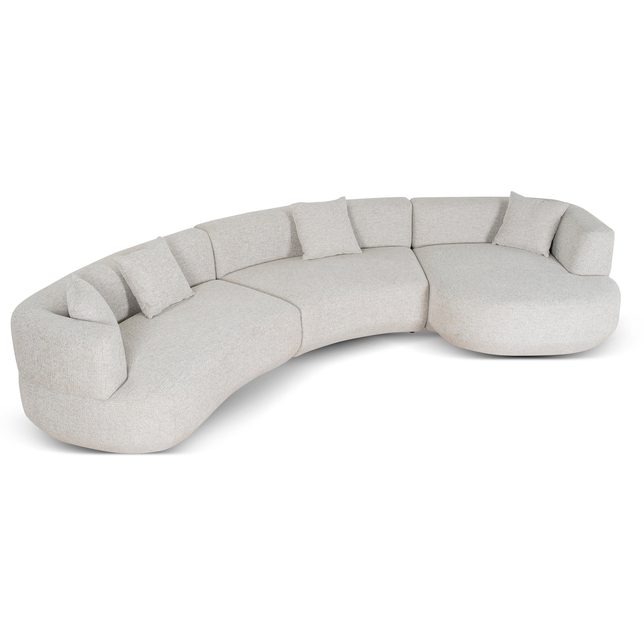 CLC10272-FS Modular Right Chaise Sofa - Coral Natural Linen - Image 5