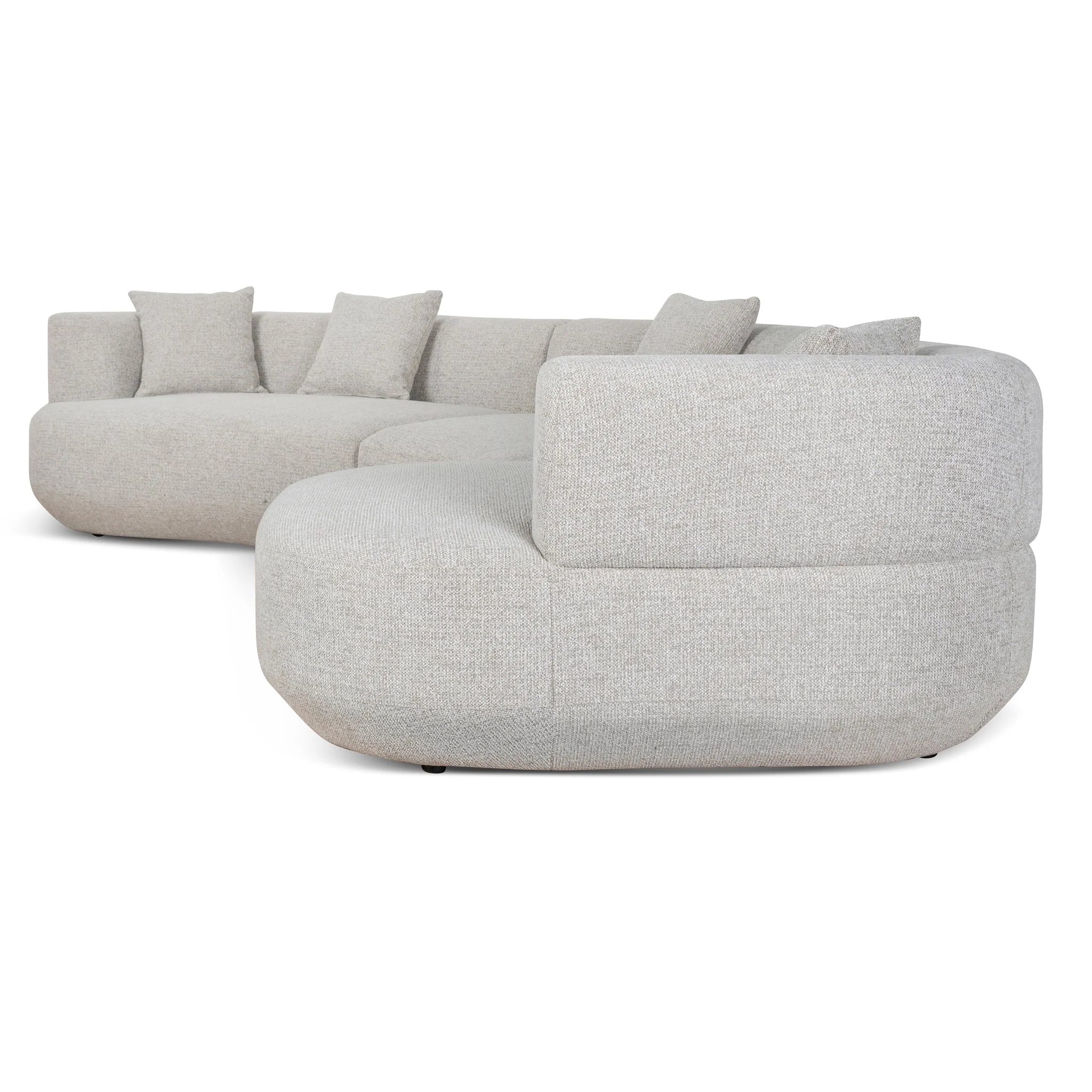 CLC10272-FS Modular Right Chaise Sofa - Coral Natural Linen - Image 6
