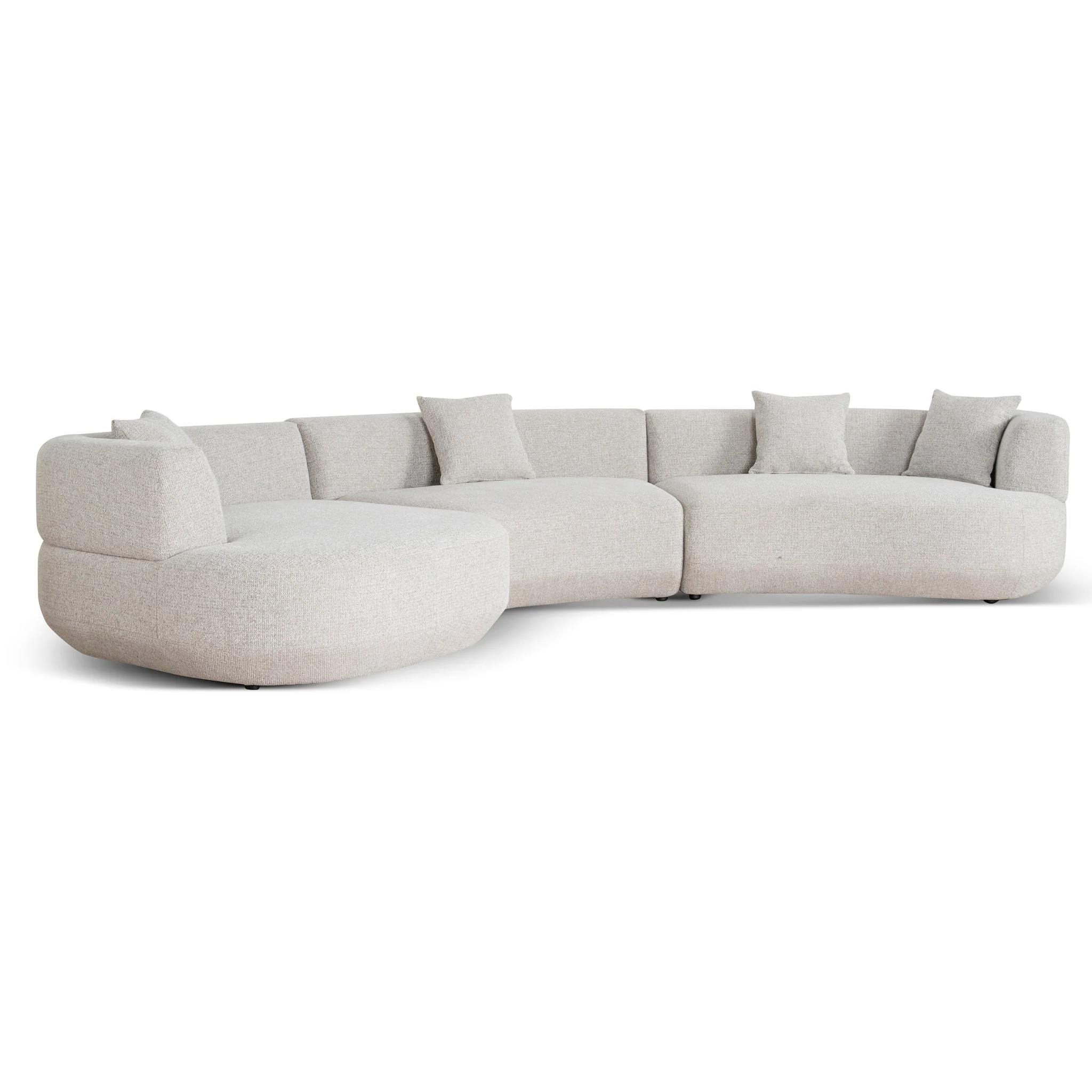 CLC10273-FS Modular Left Chaise Sofa - Coral Natural Linen - Image 2