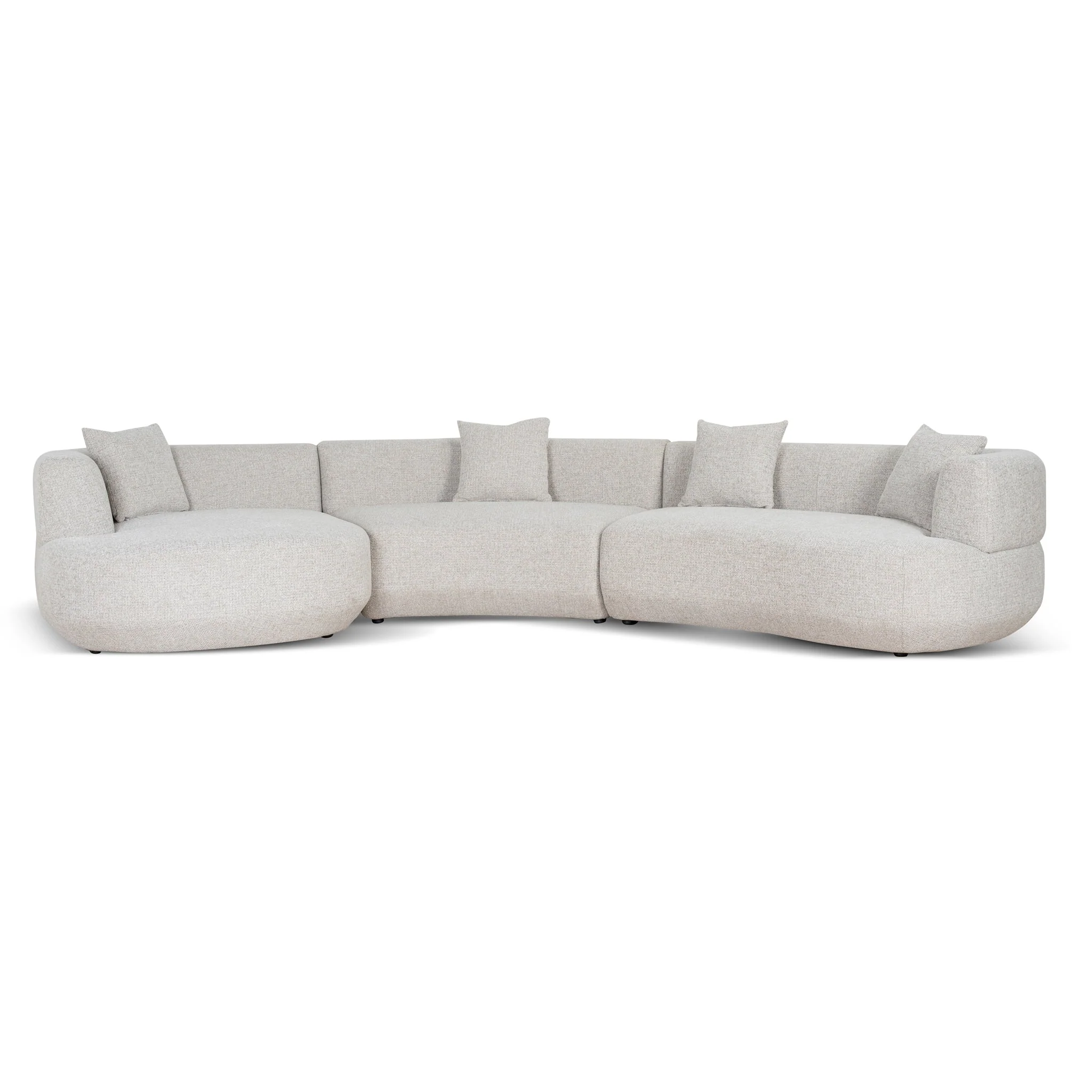 CLC10273-FS Modular Left Chaise Sofa - Coral Natural Linen - Image 3