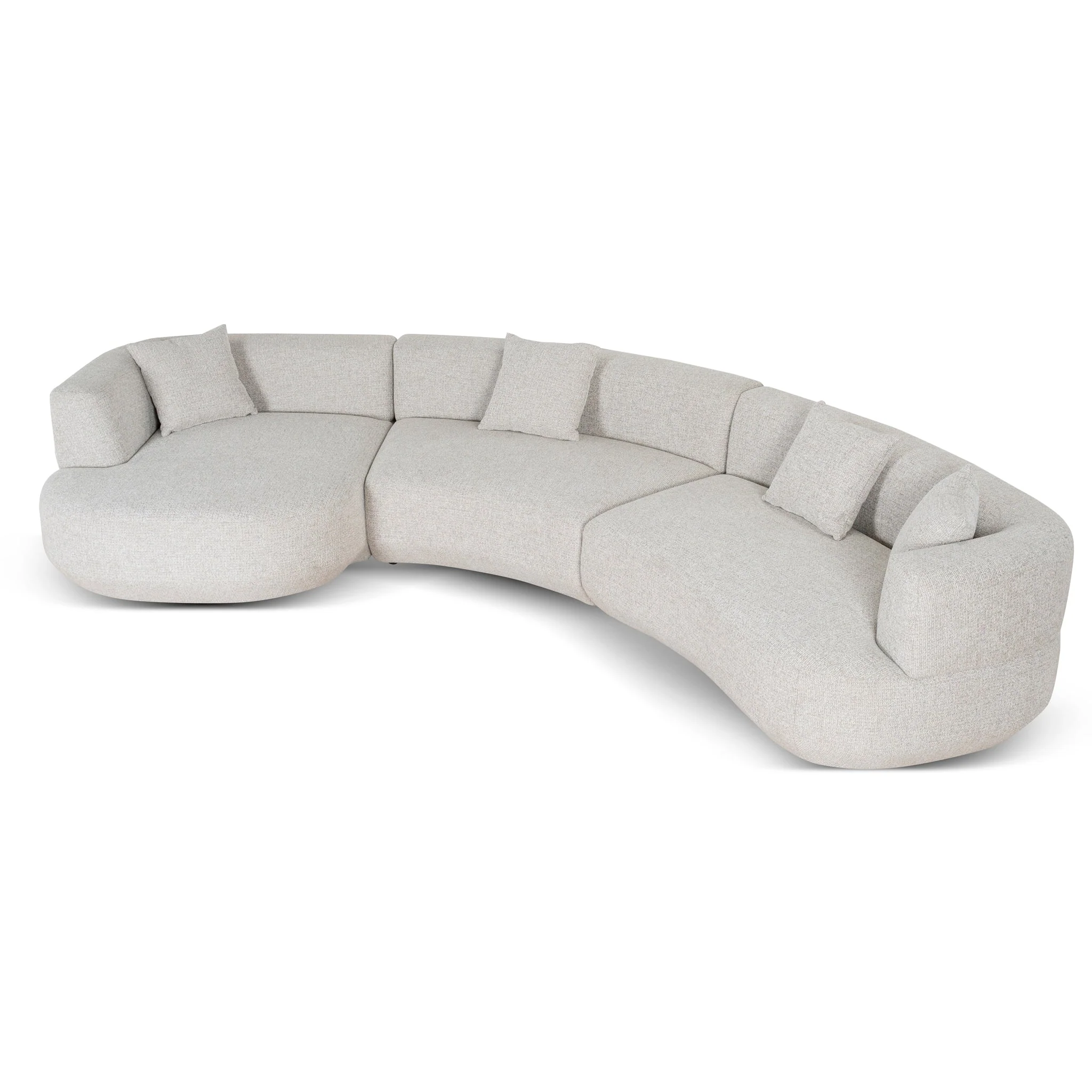 CLC10273-FS Modular Left Chaise Sofa - Coral Natural Linen - Image 5