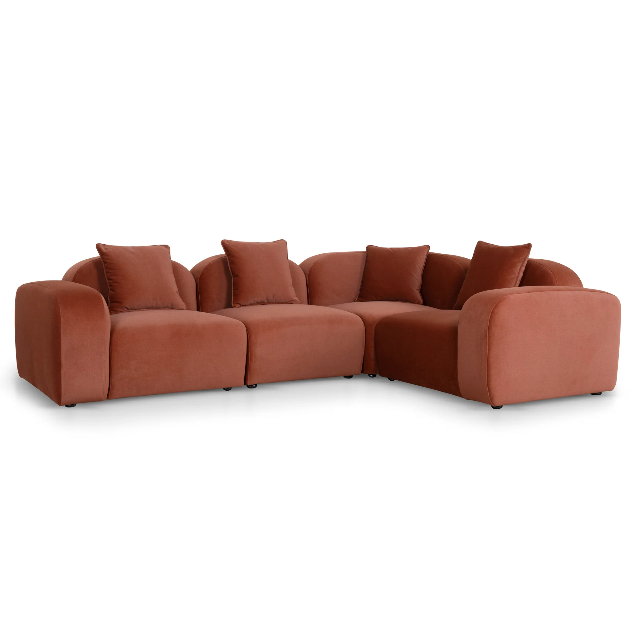 CLC10365-OLS 4 Seater Sofa - Burnt Maroon - Image 20