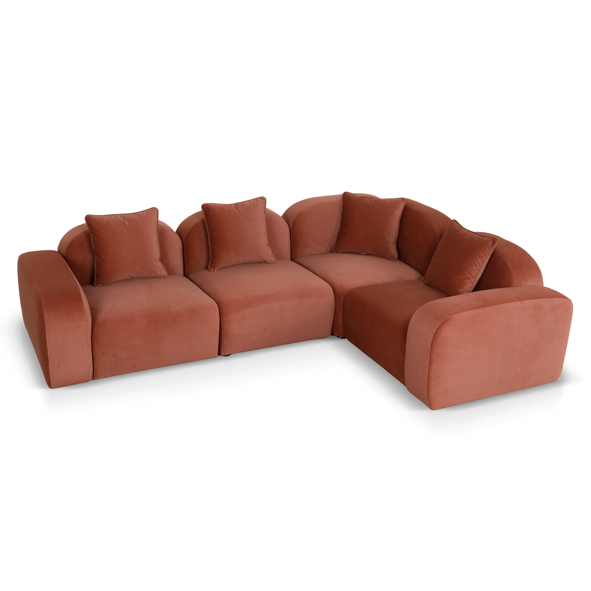 CLC10365-OLS 4 Seater Sofa - Burnt Maroon - Image 22