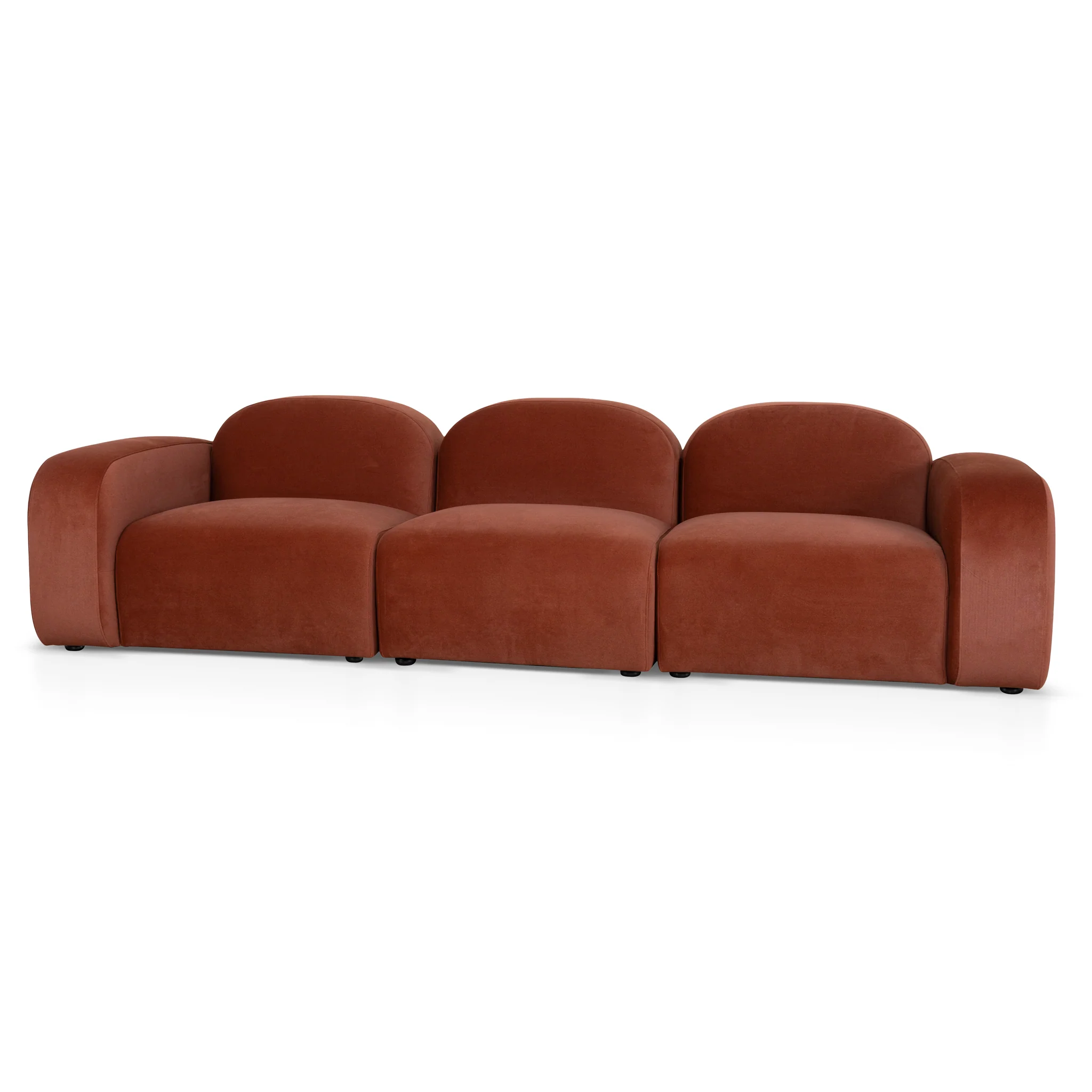 CLC10365-OLS 4 Seater Sofa - Burnt Maroon - Image 3