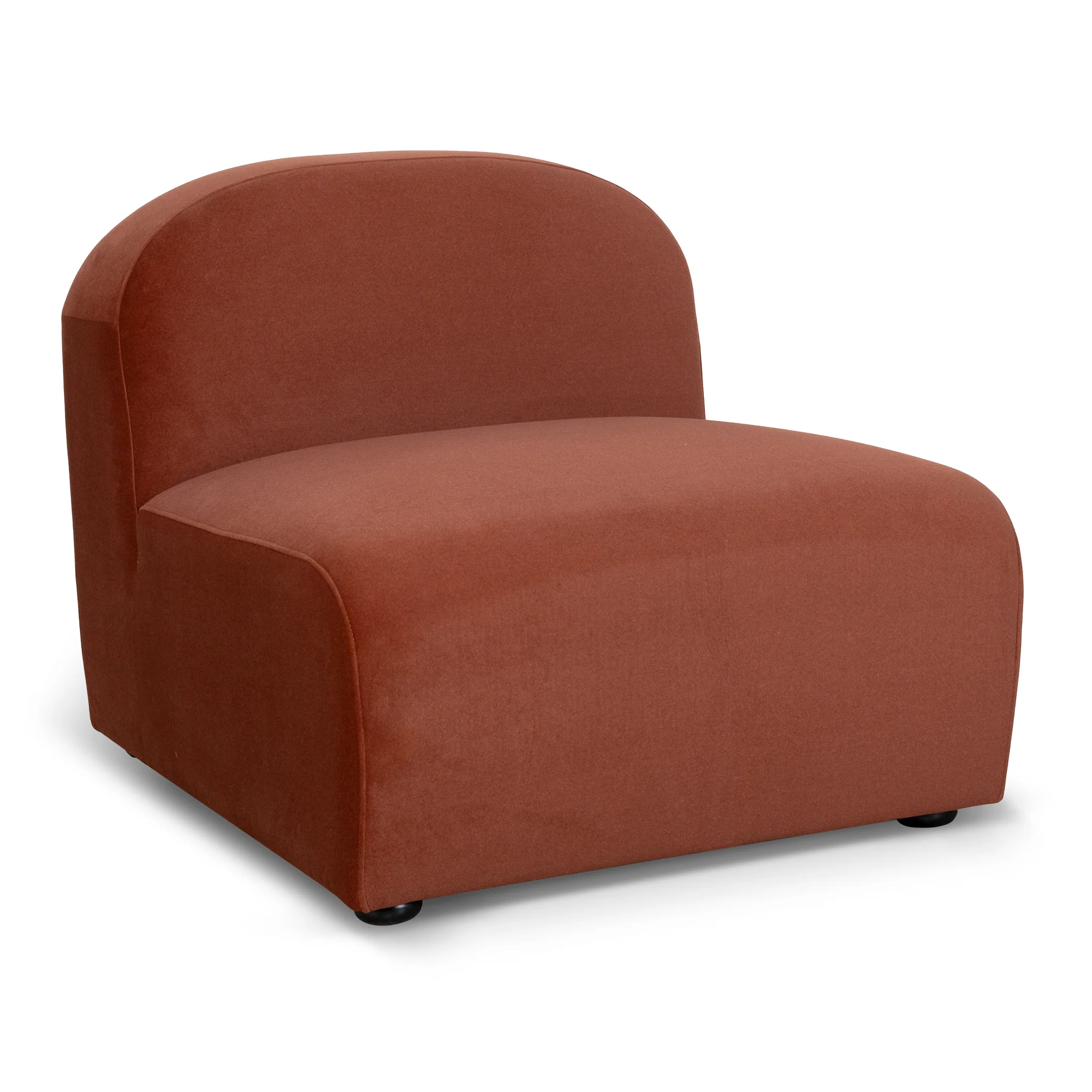CLC10367-OLS Additional Armless for 4 Seater Sofa - Burnt Maroon - Image 2