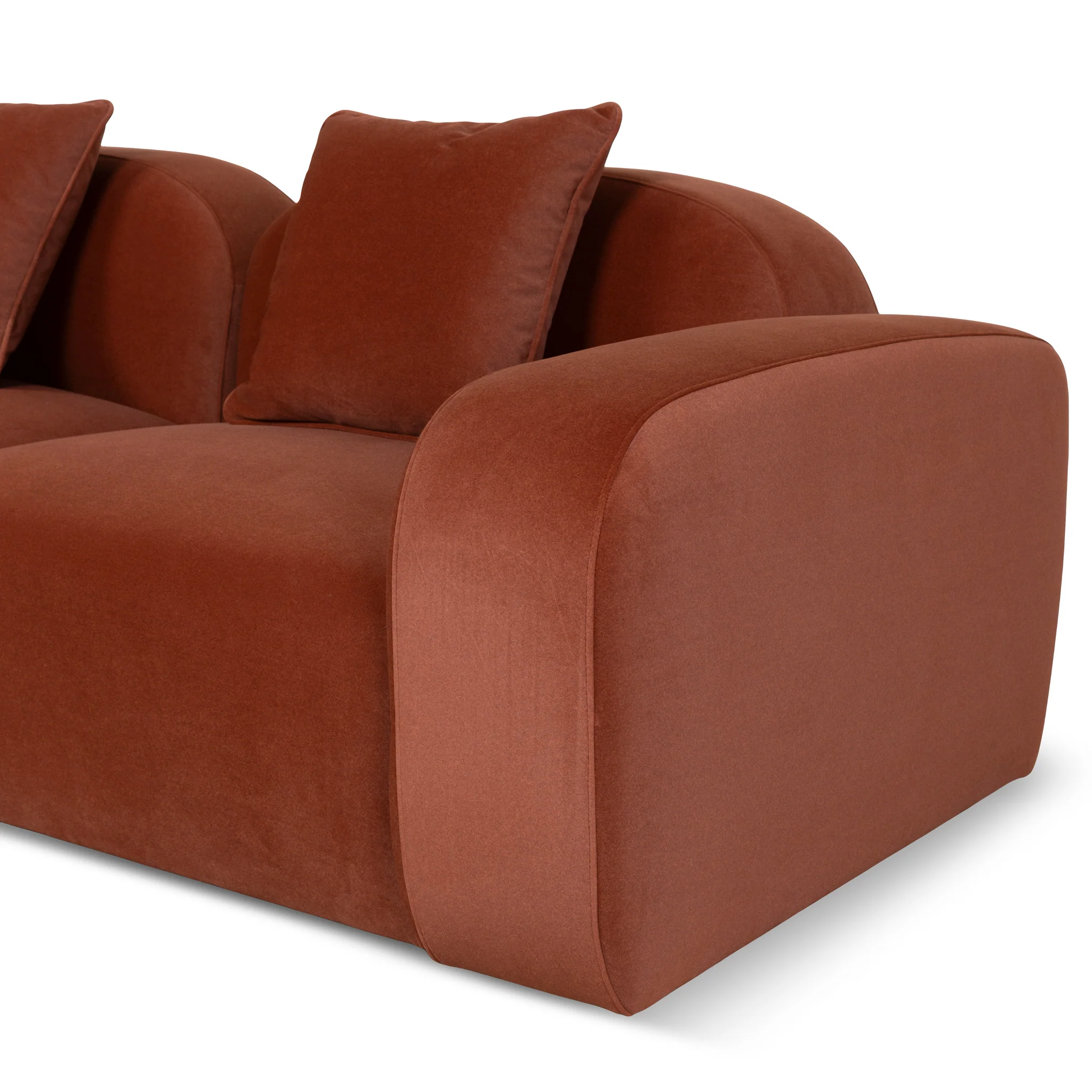 CLC10368-OLS 3 Seater Sofa - Burnt Maroon - Image 12