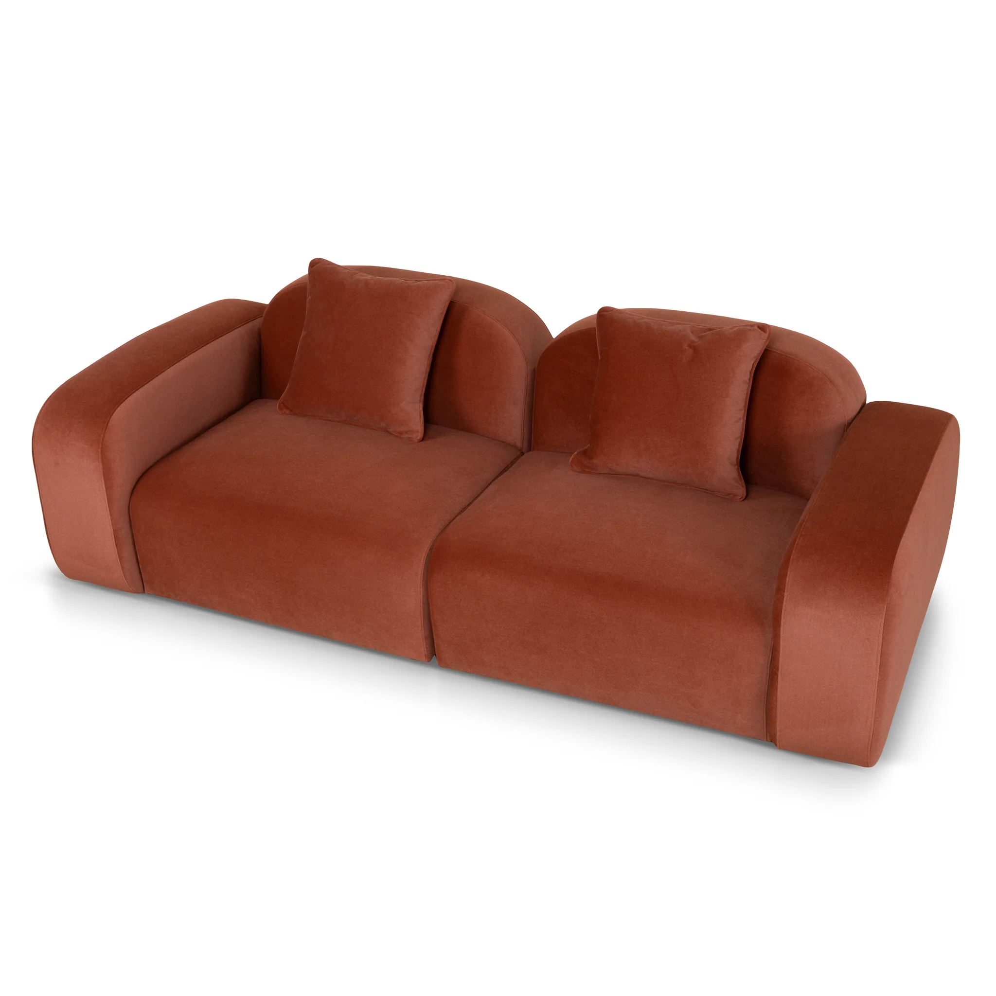 CLC10368-OLS 3 Seater Sofa - Burnt Maroon - Image 4