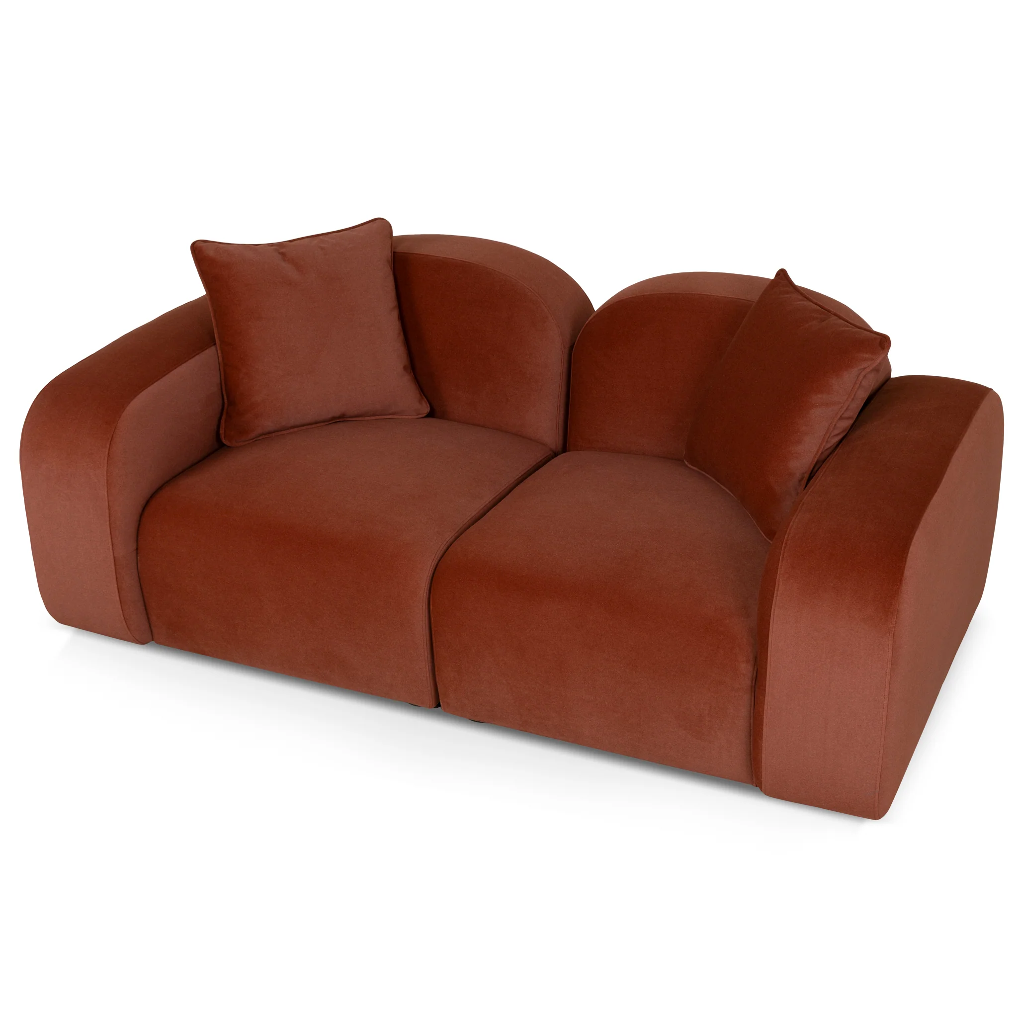 CLC10369-OLS 2 Seater Sofa - Burnt Maroon - Image 4