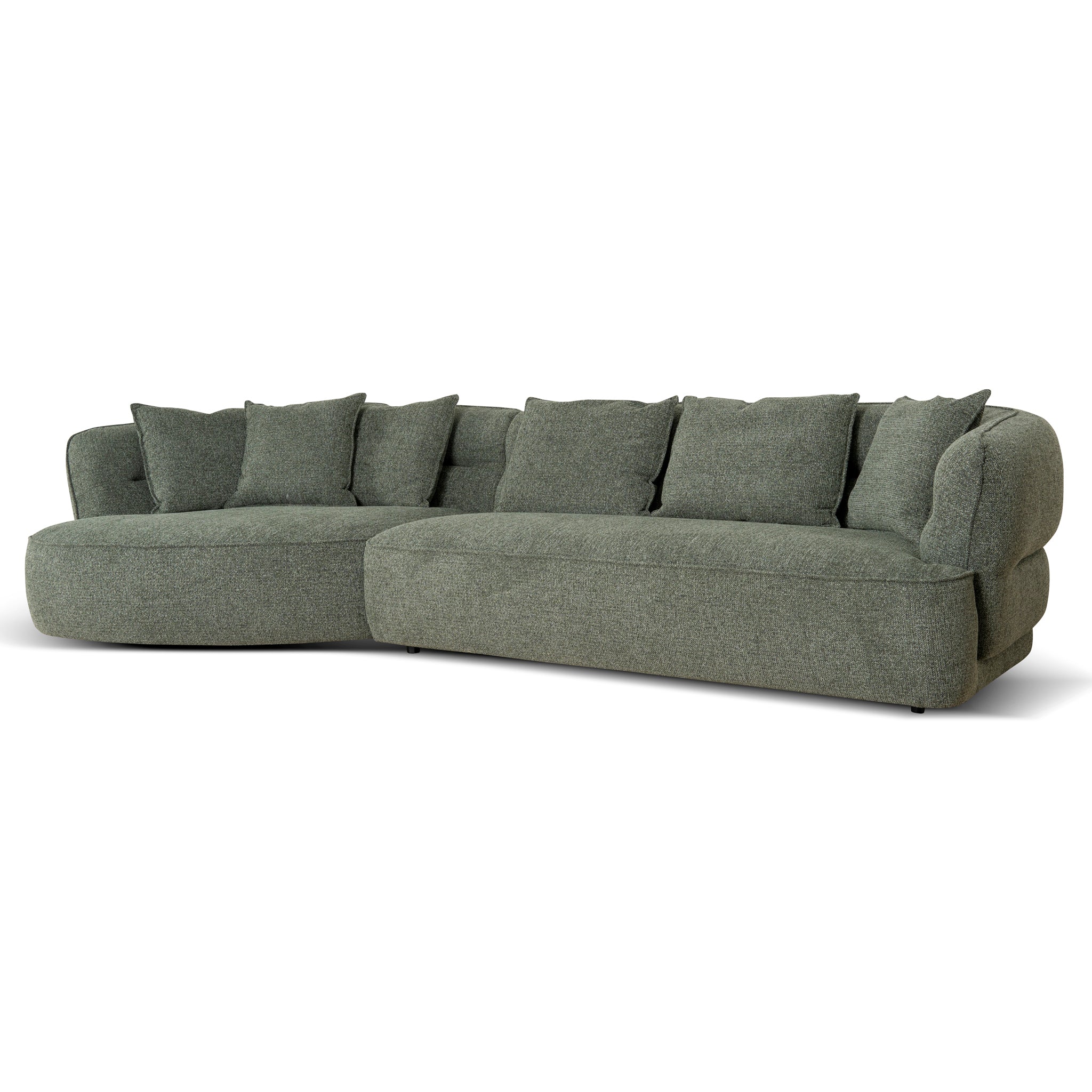 CLC10374-KJ Left Chaise Sofa - Coral Dark Green - Image 2