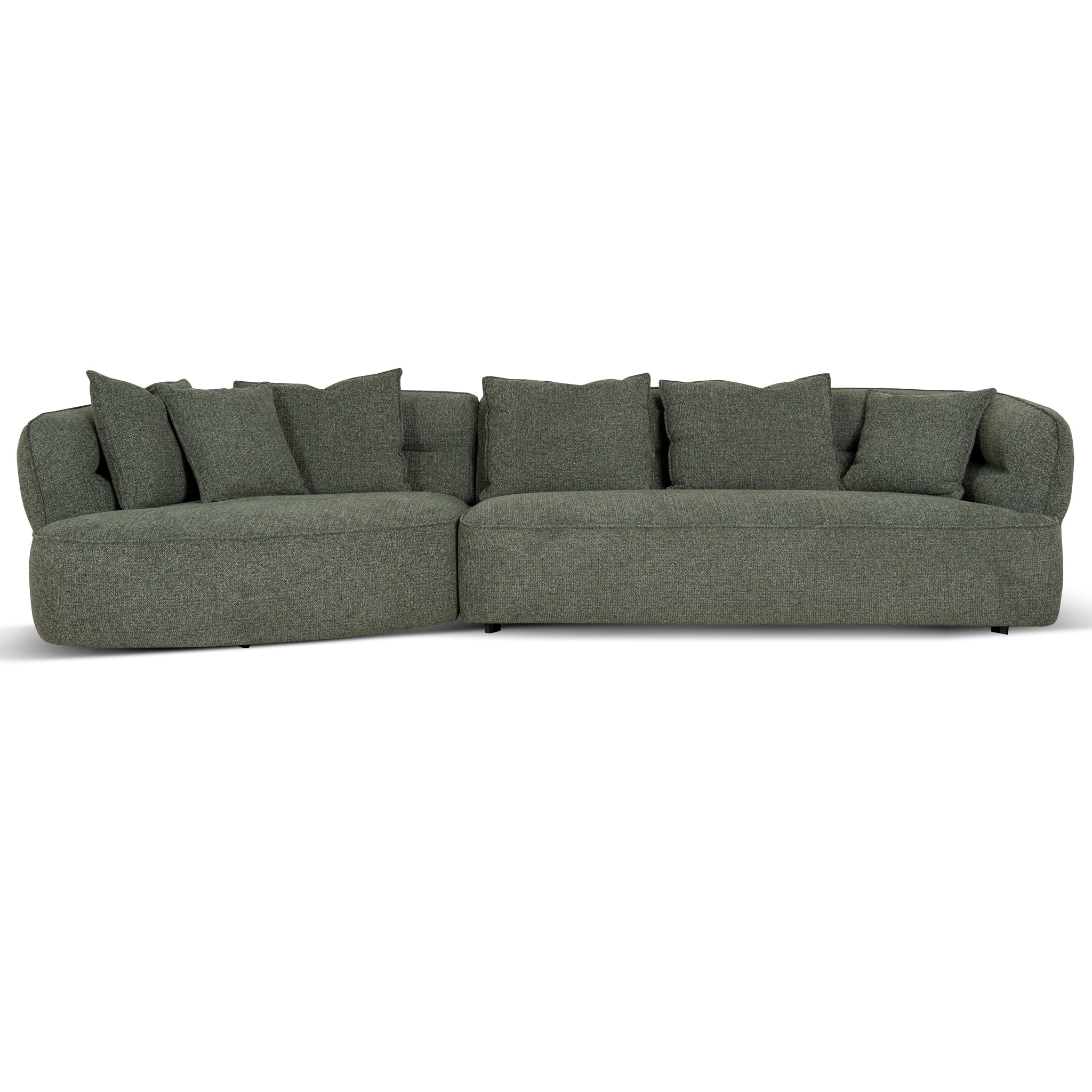 CLC10374-KJ Left Chaise Sofa - Coral Dark Green - Image 3