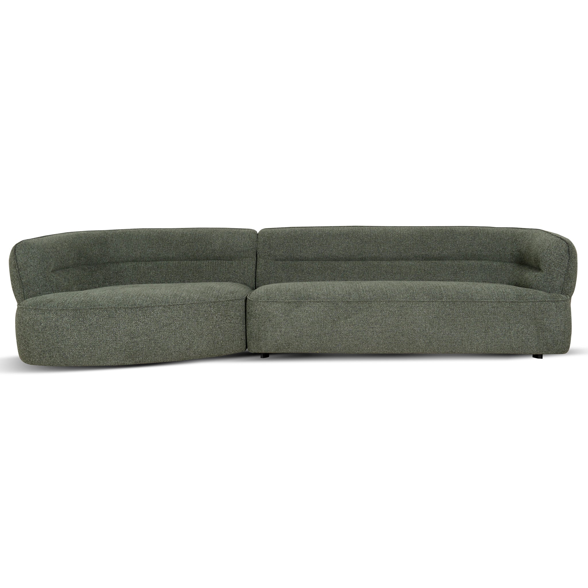 CLC10374-KJ Left Chaise Sofa - Coral Dark Green - Image 4