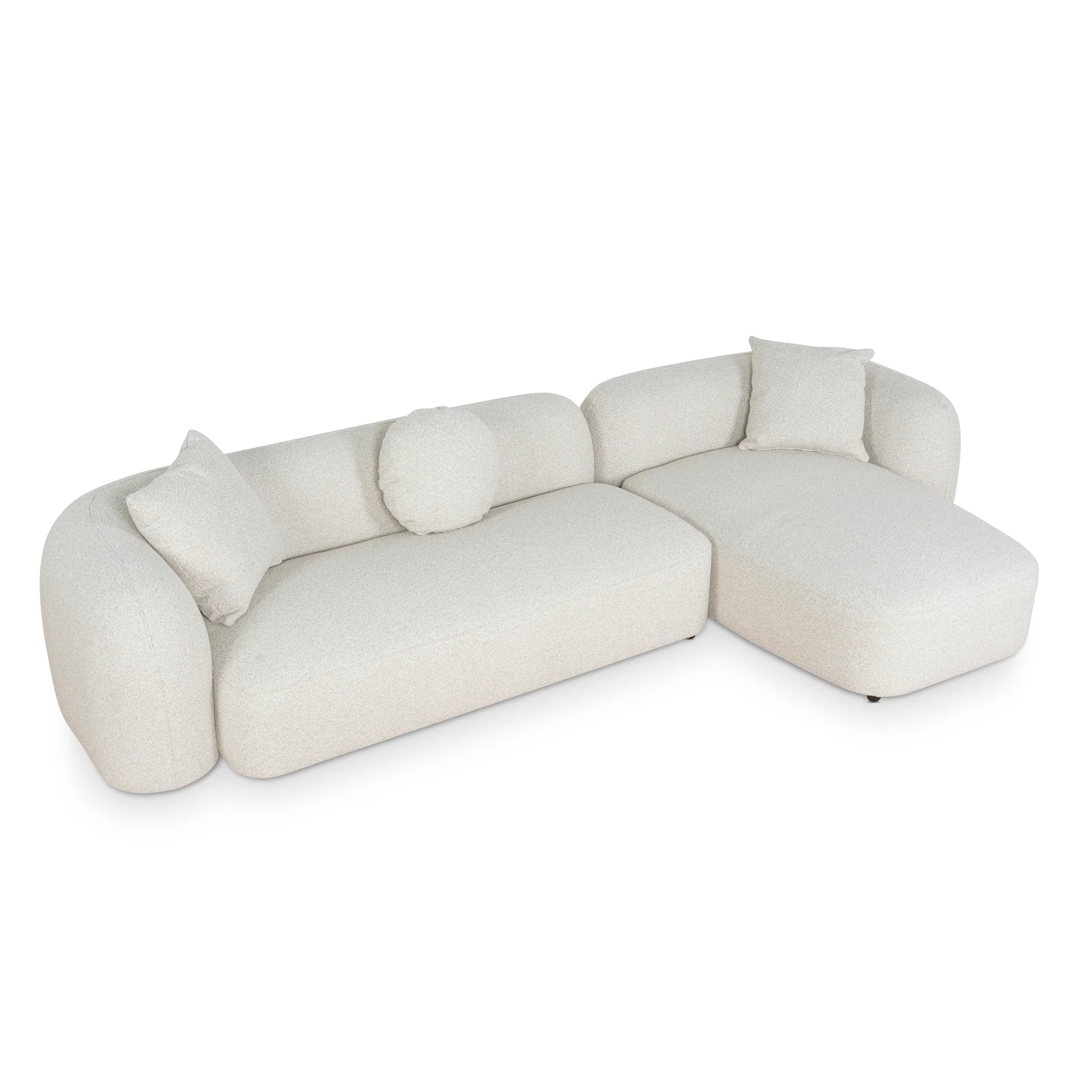 CLC10385-AE 3 Seater Right Chaise Sofa - Oatmeal Beige - Image 5