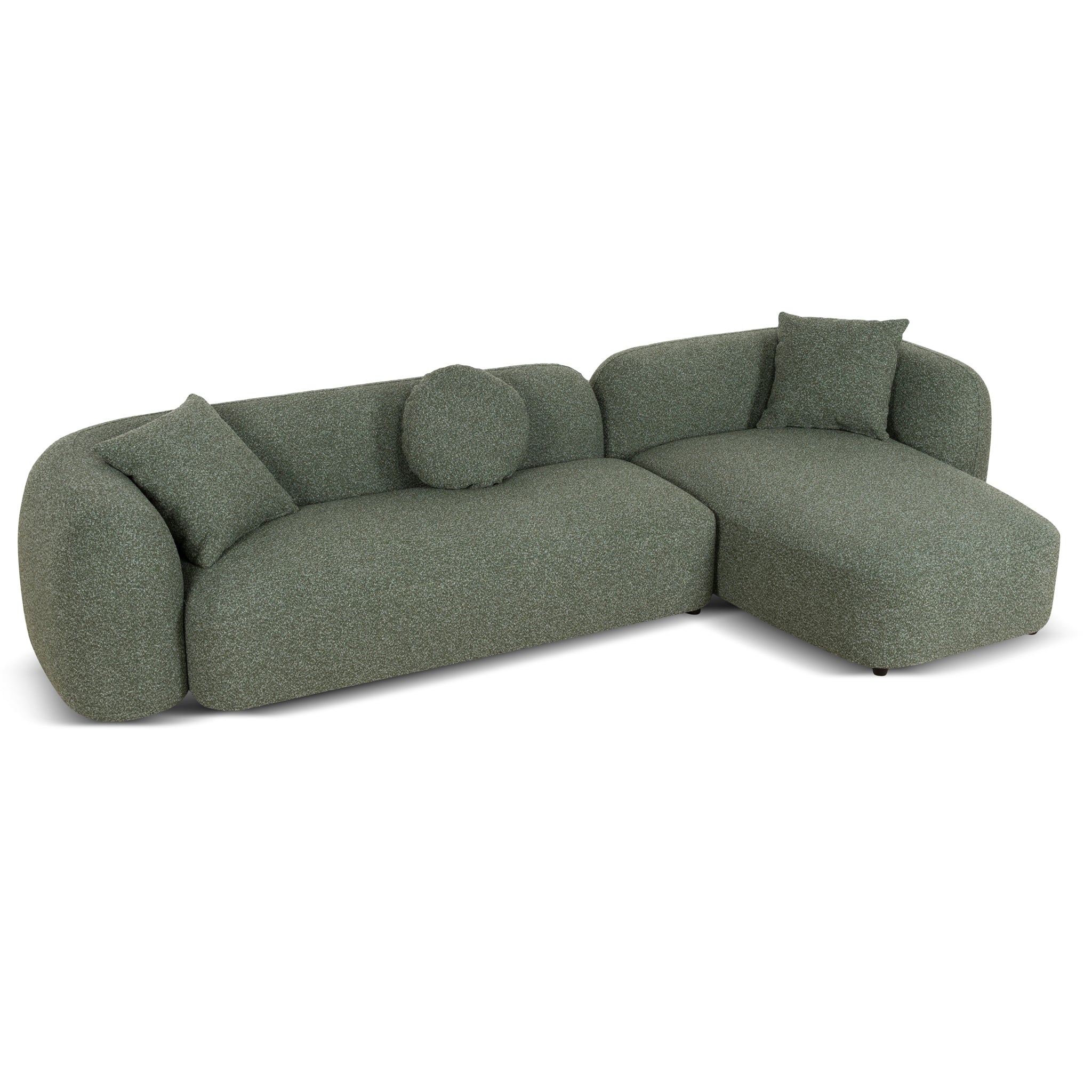 CLC10387-AE 3 Seater Right Chaise Sofa - Amazon Green - Image 19